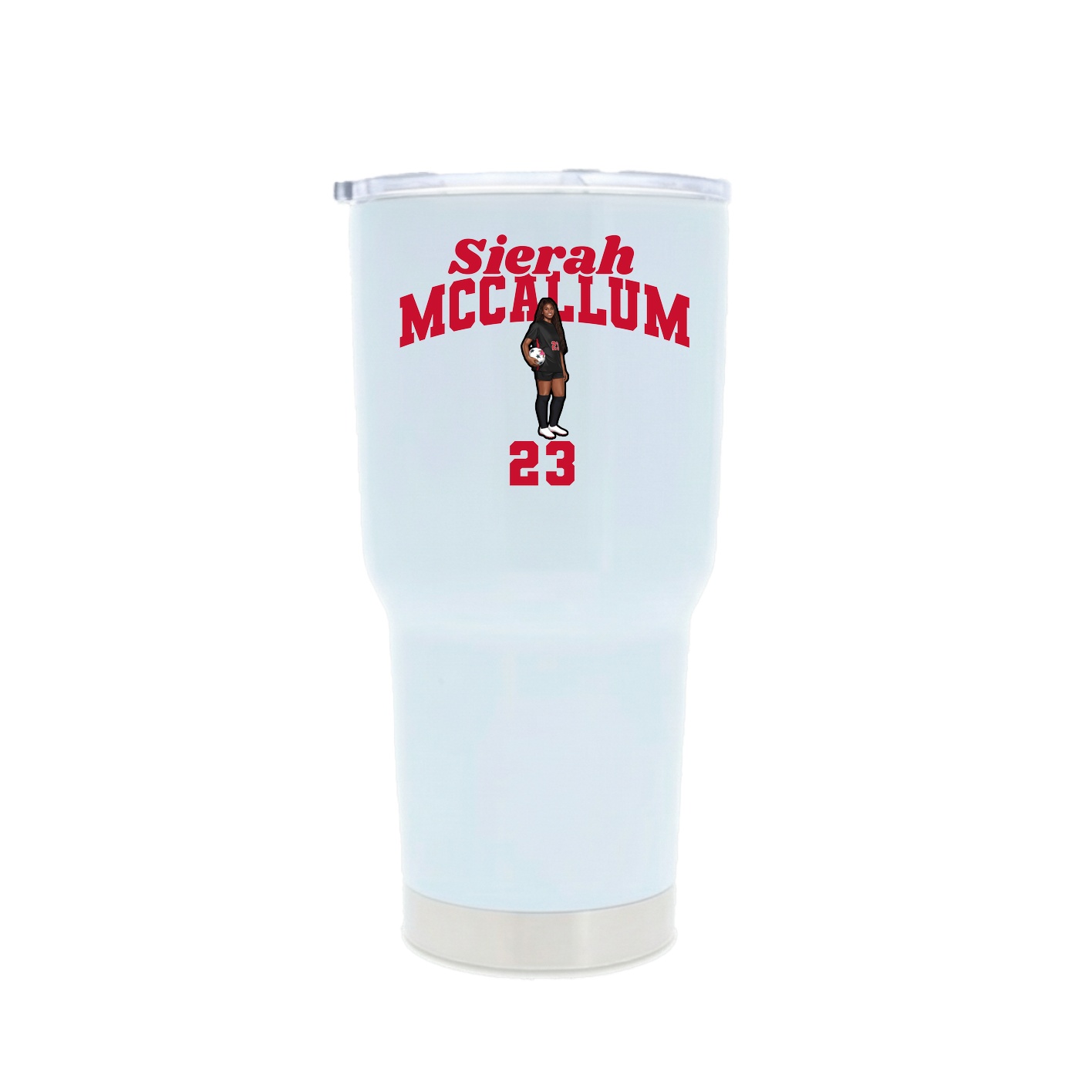 30oz Stainless Steel Tumbler — Signature Arch in White