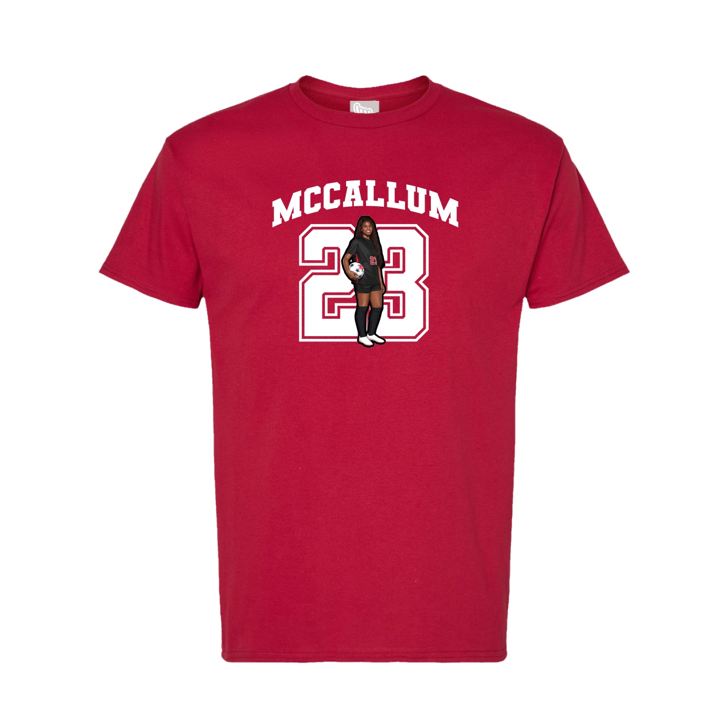 Tee — Number in Crimson