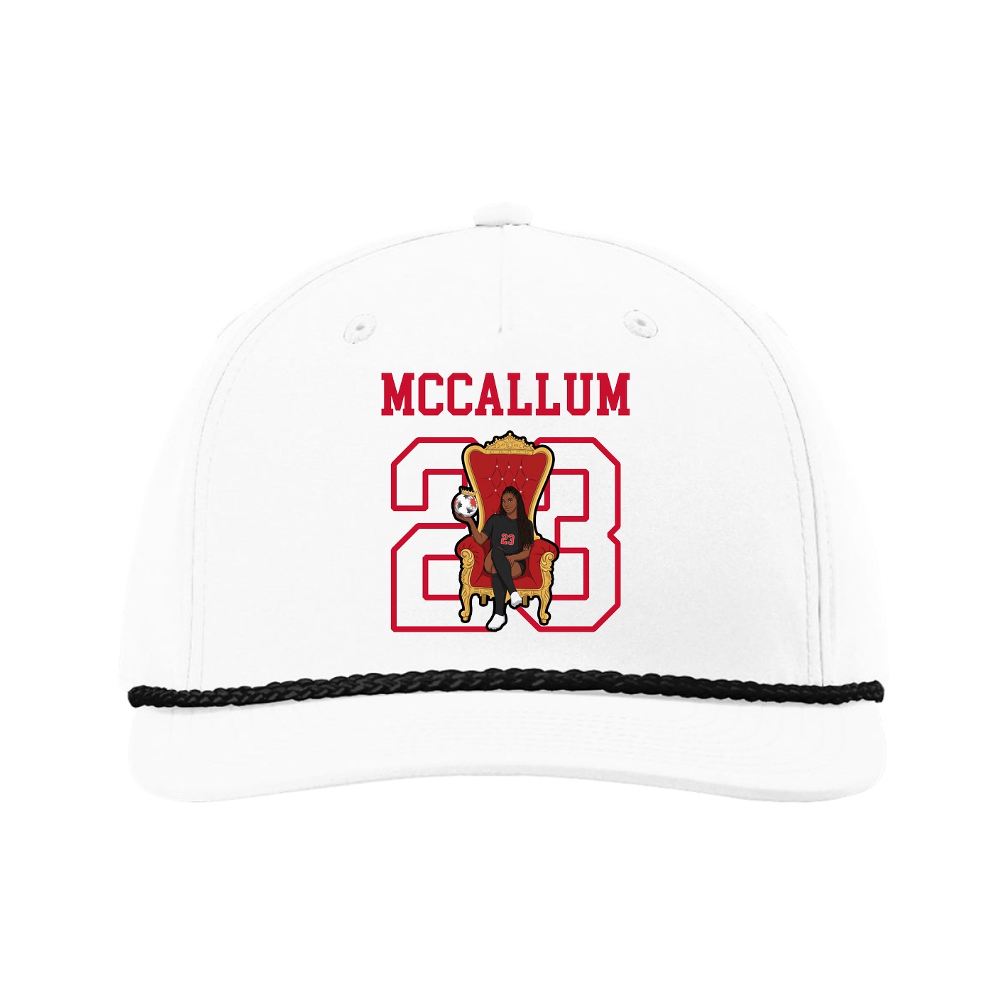 Five-Panel Classic Rope Cap — Shirsey in White