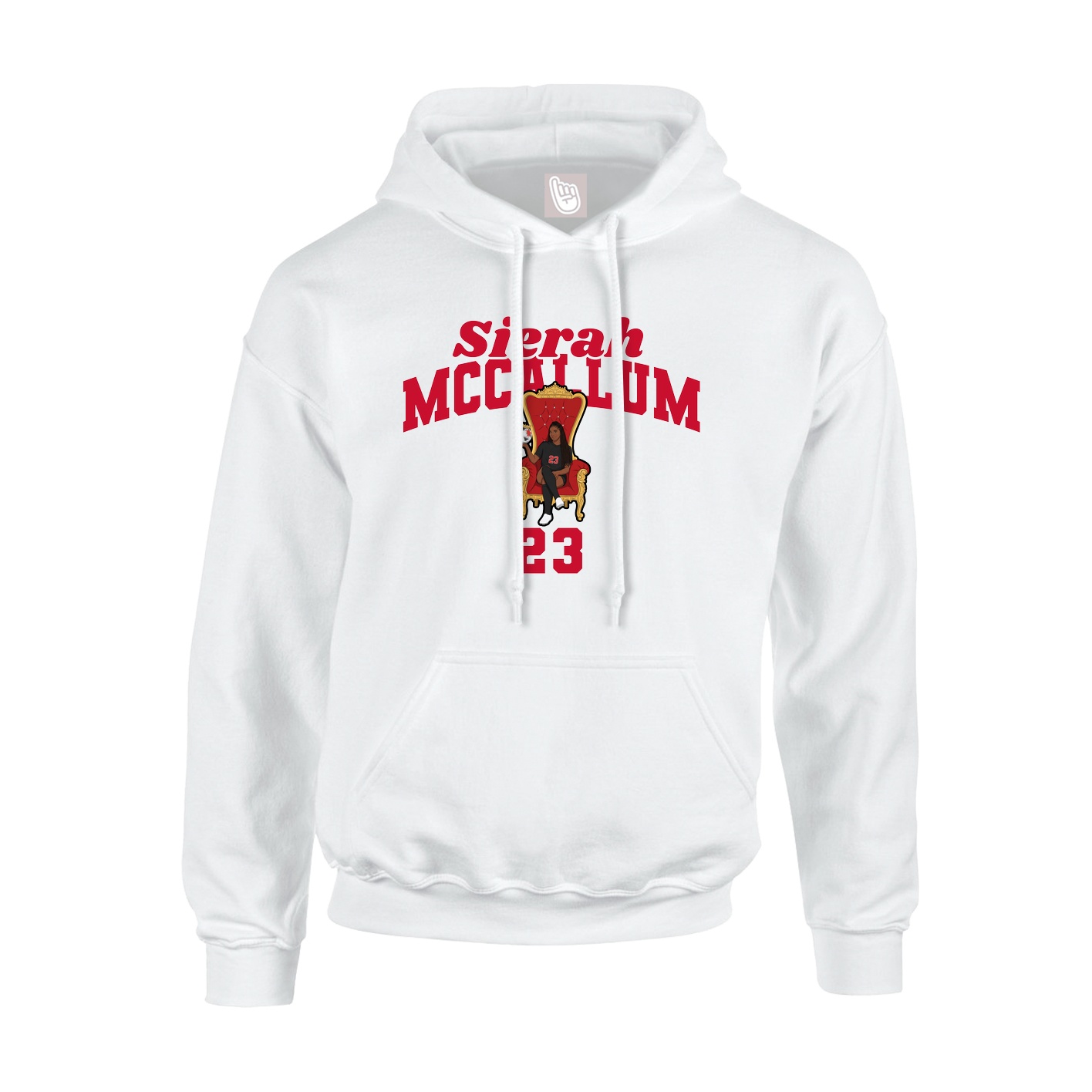 Youth Hoodie — Signature Arch in White