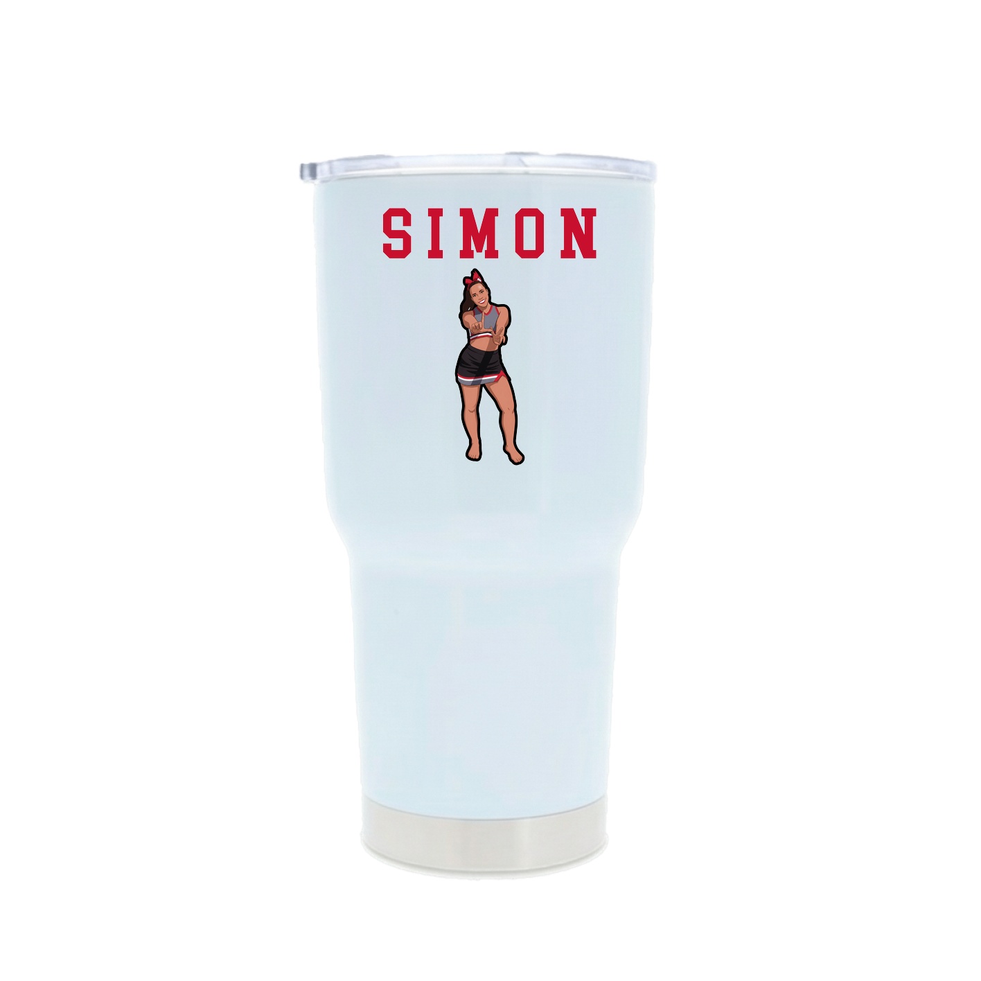 30oz Stainless Steel Tumbler — Shirsey in White