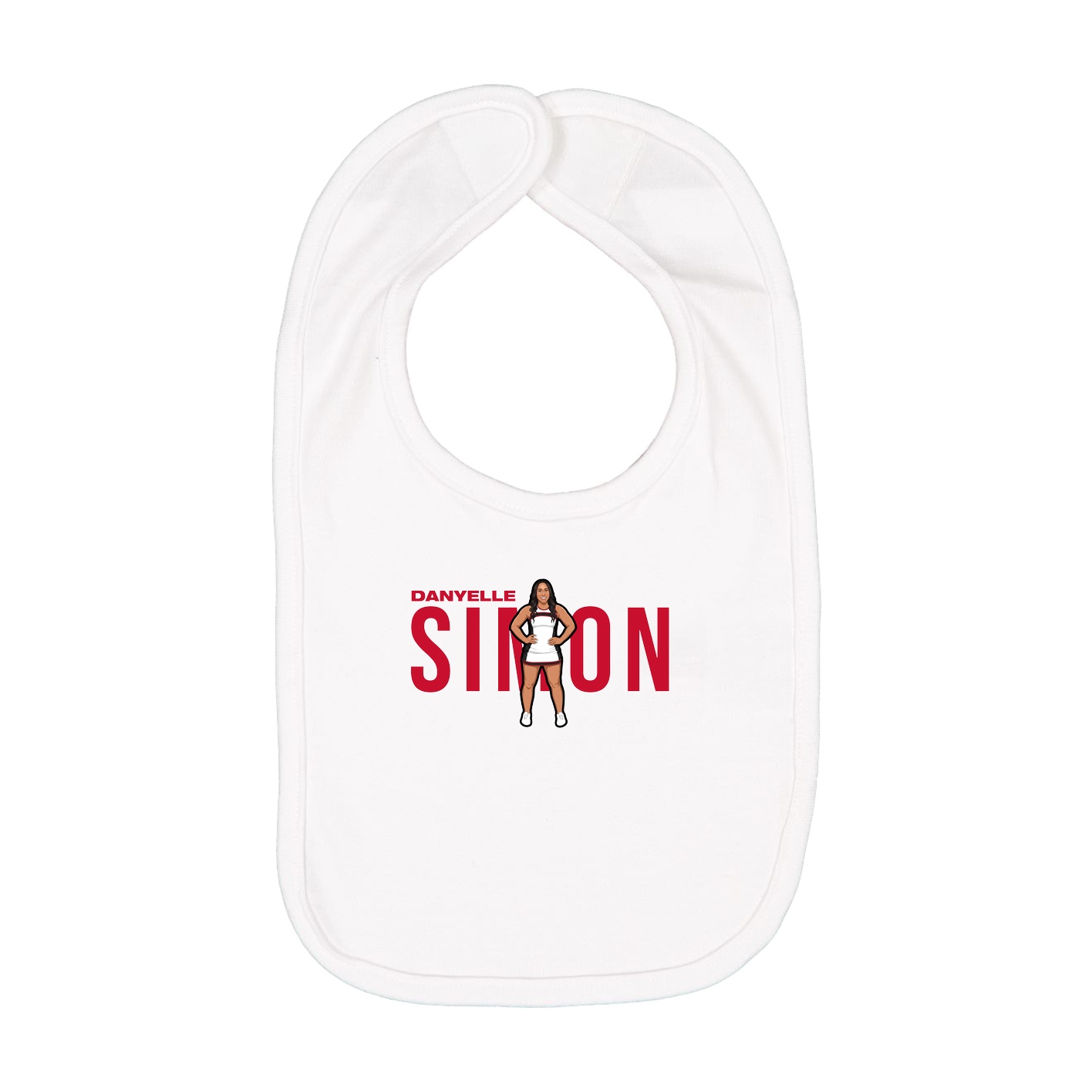 Infant Bib — Player Name in White