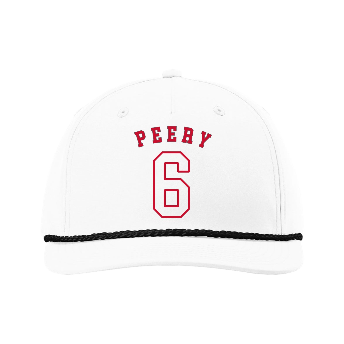 Five-Panel Classic Rope Cap — Shirsey Arch in White