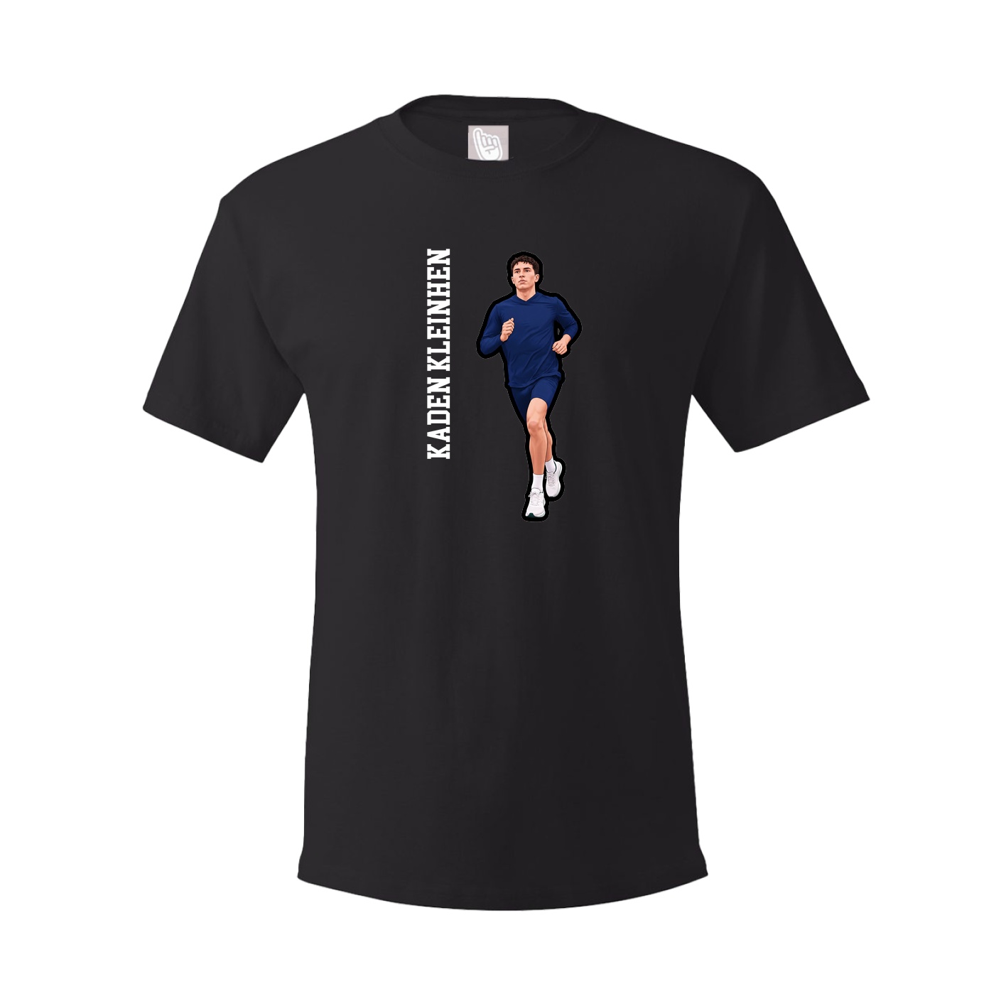 Youth Tee — Name Vertical in Black