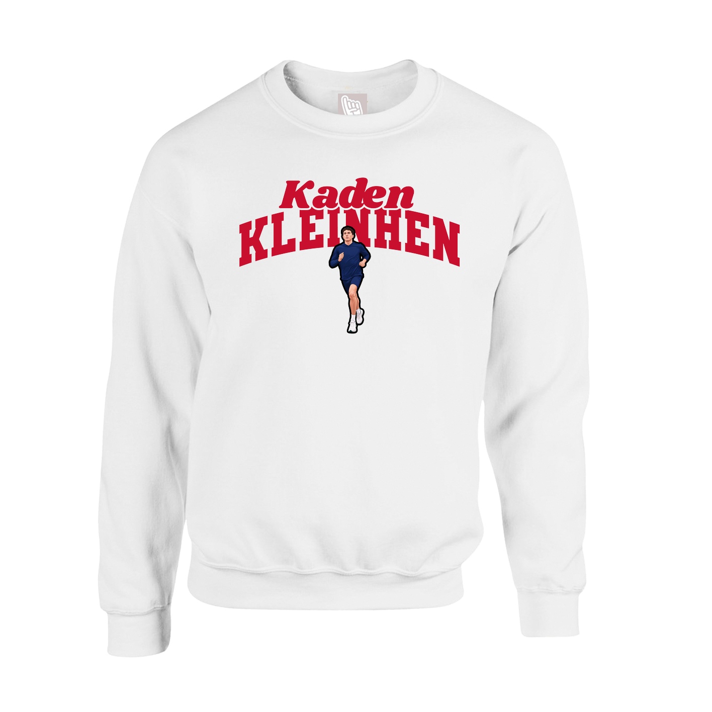 Fleece Crew — Signature Arch in White