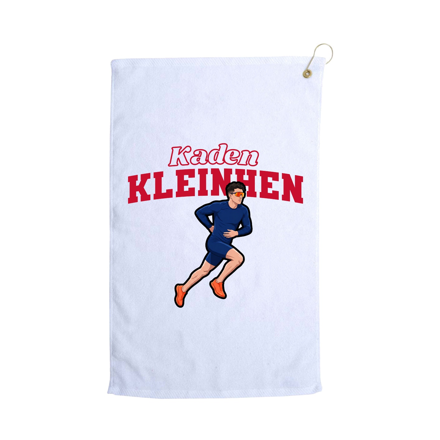 Golf Towel — Name Arch in White