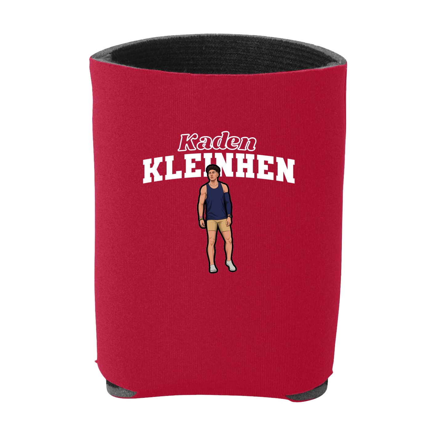 Can Holder — Name Arch in Red