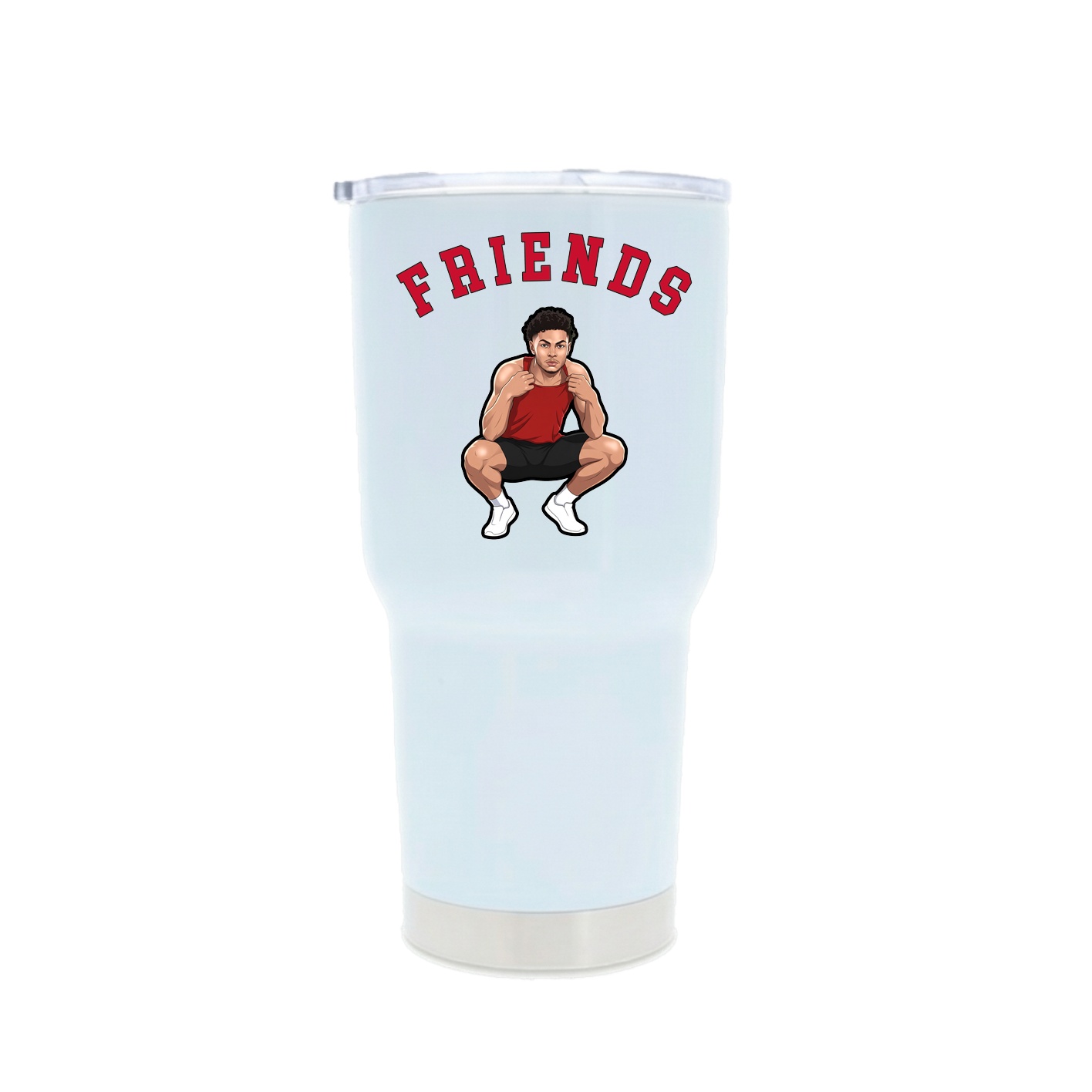 30oz Stainless Steel Tumbler — Shirsey Arch in White