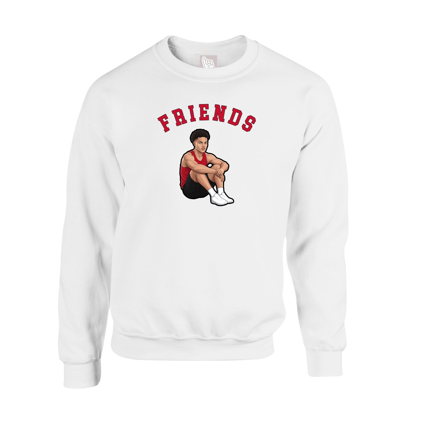 Fleece Crew — Shirsey Arch in White