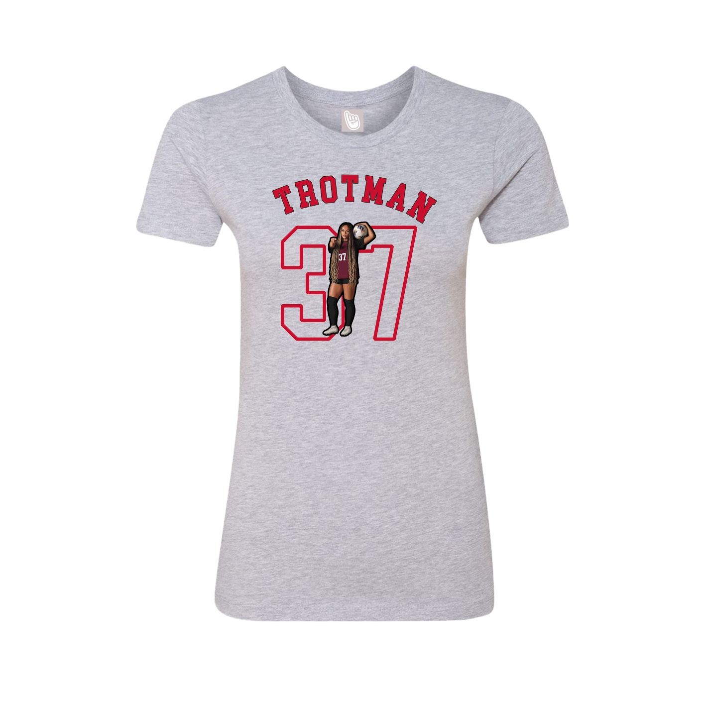 Fitted Women's Tee — Shirsey Arch in Grey
