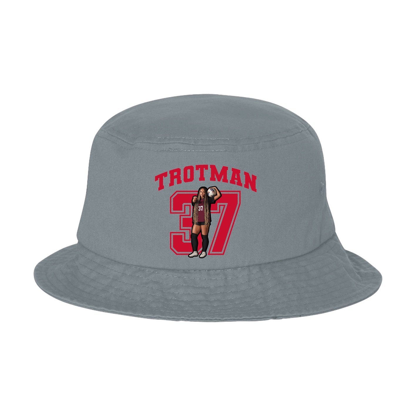 Bucket Cap — Number in Grey