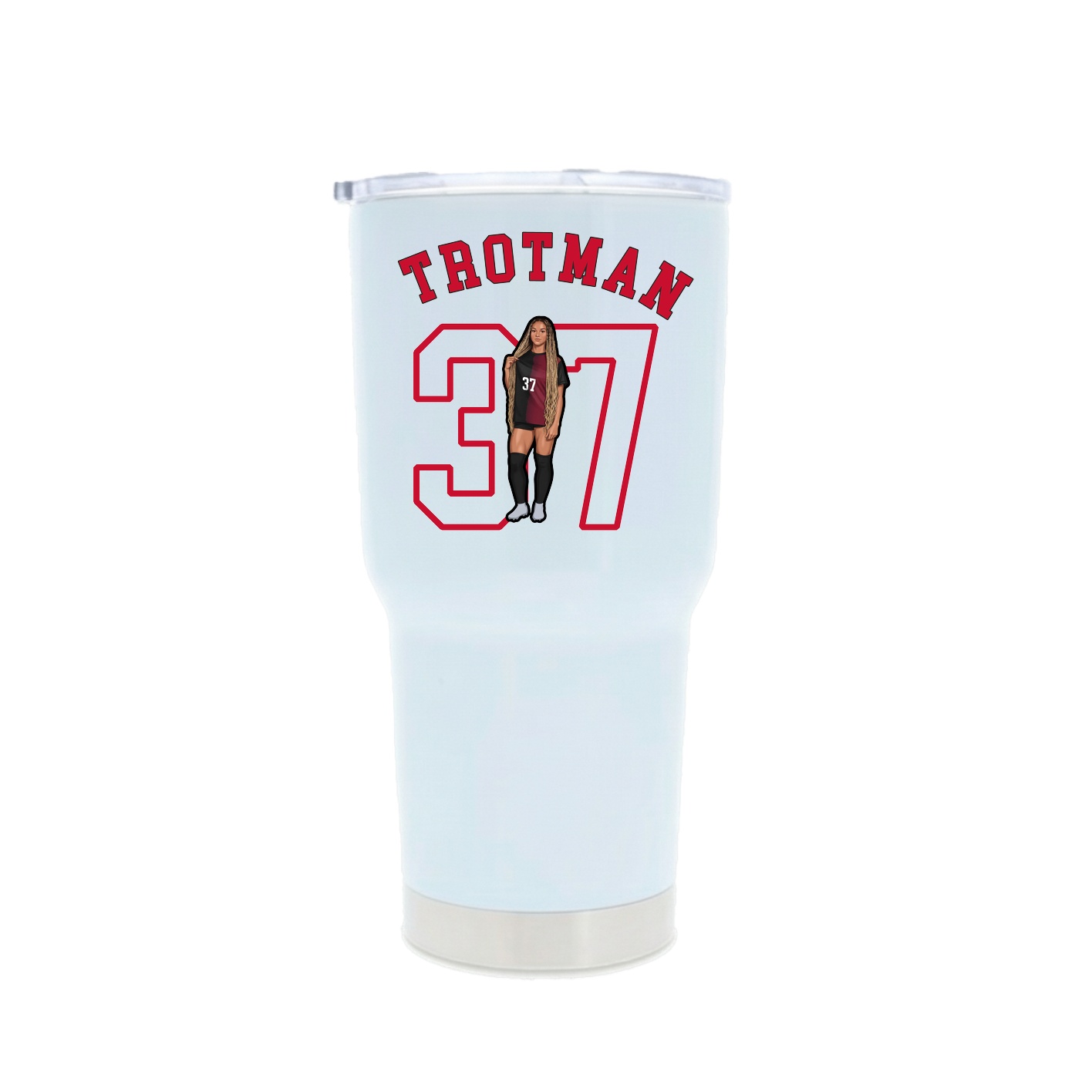 30oz Stainless Steel Tumbler — Shirsey Arch in White
