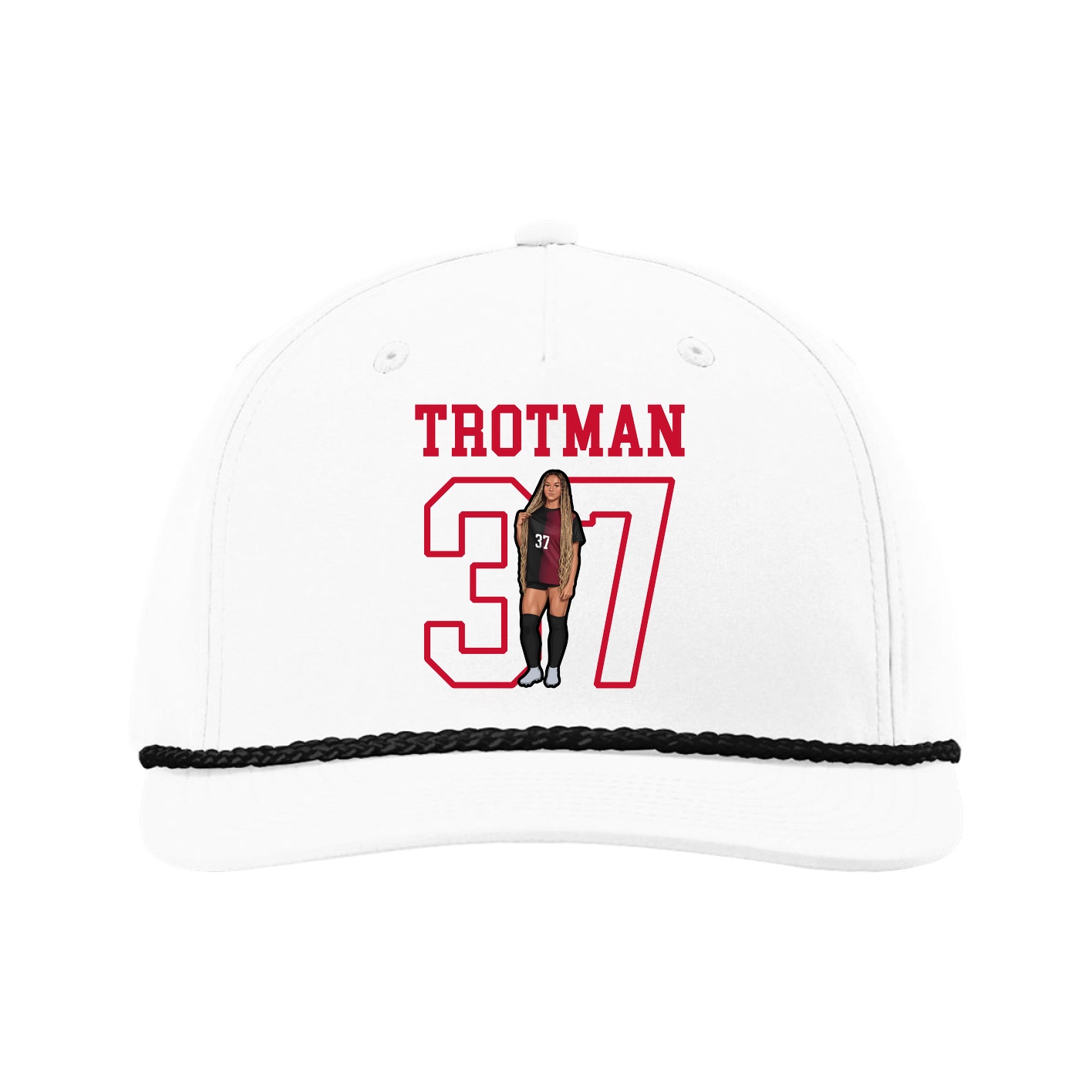 Five-Panel Classic Rope Cap — Shirsey in White