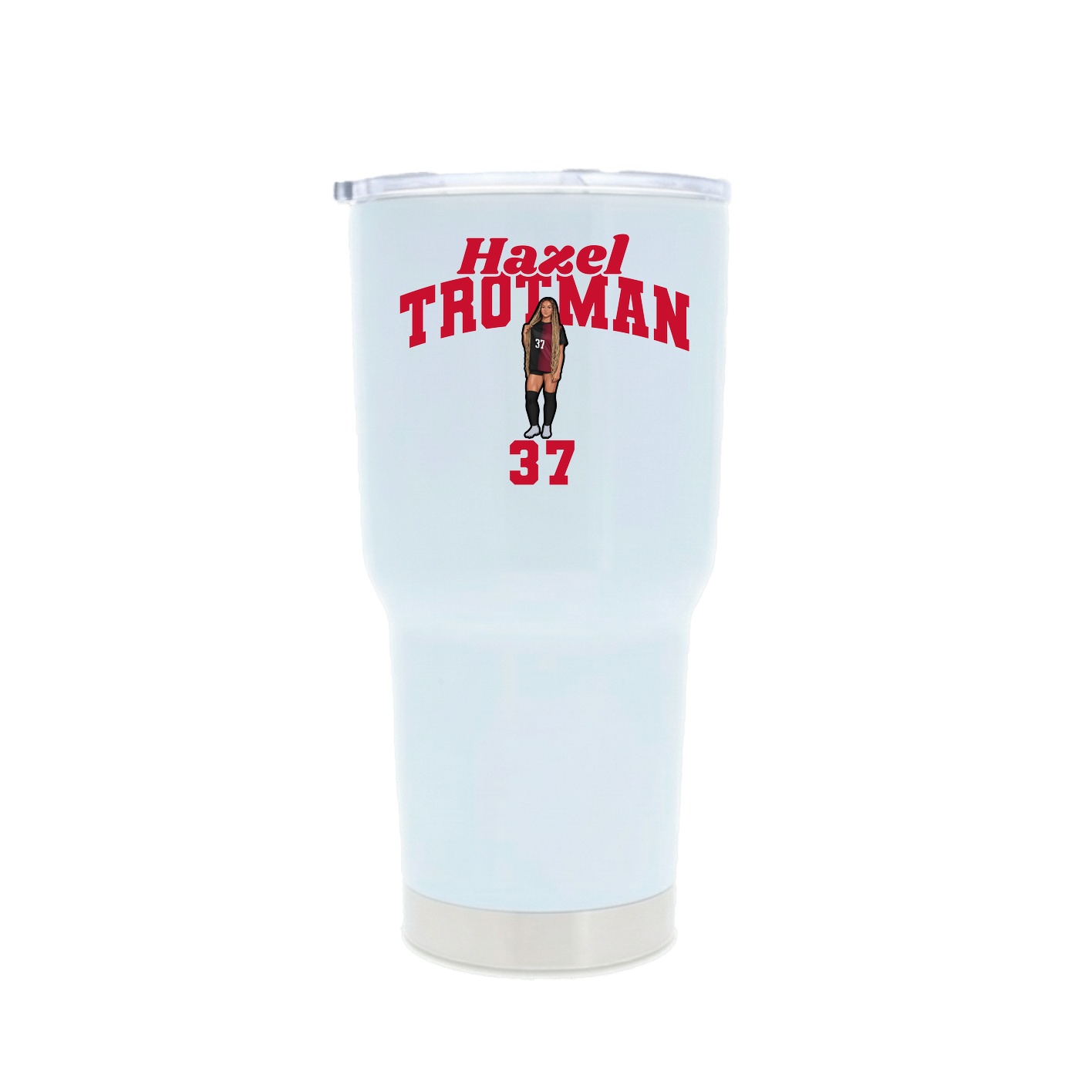 30oz Stainless Steel Tumbler — Signature Arch in White