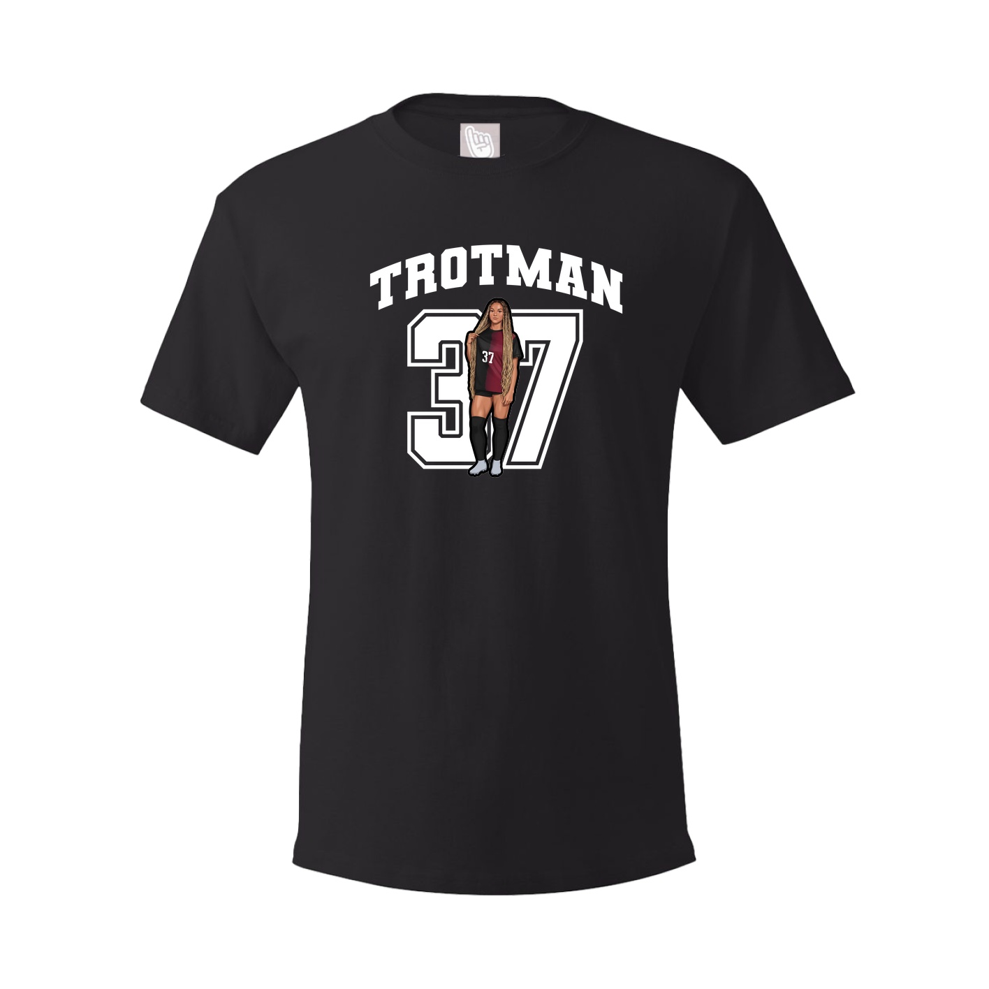 Youth Tee — Number in Black