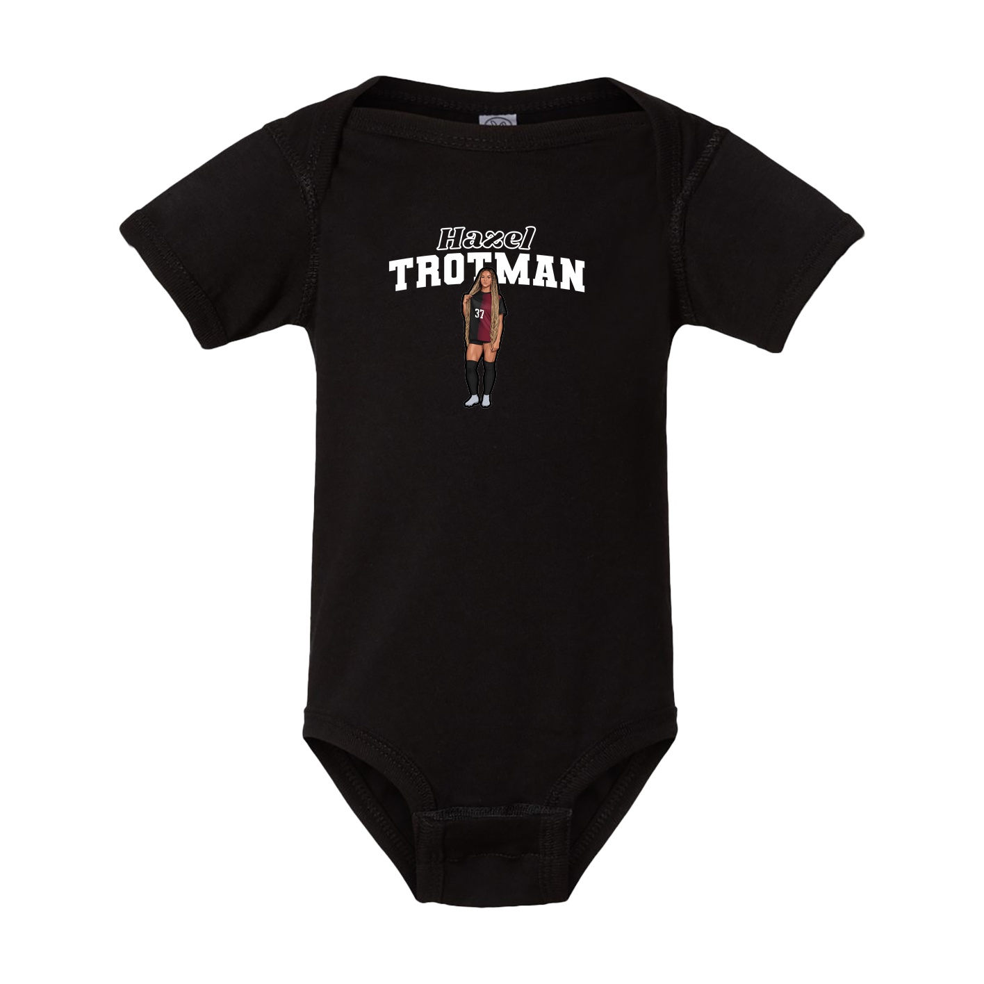 Baby Onesie — Name Arch in Black