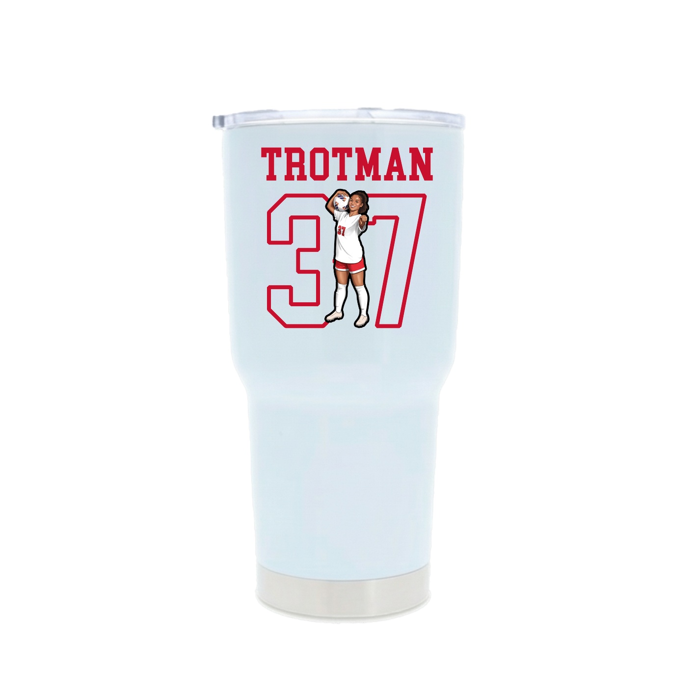 30oz Stainless Steel Tumbler — Shirsey in White