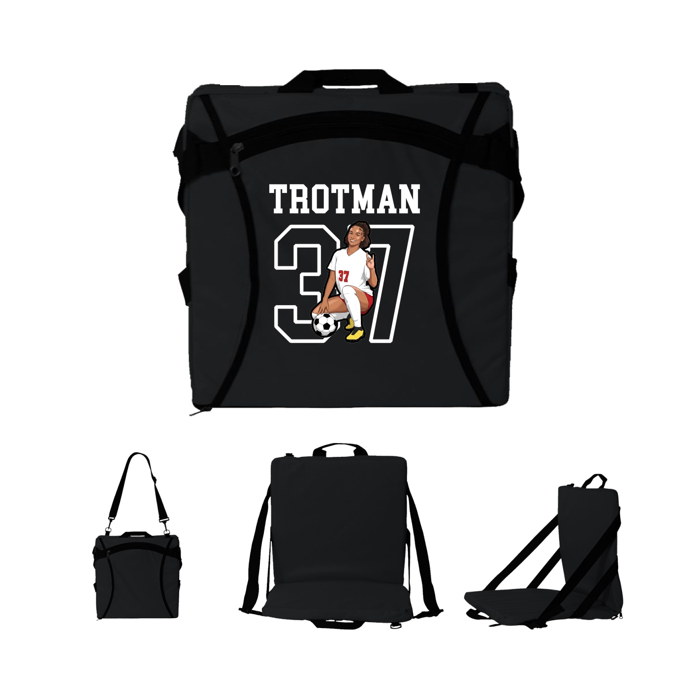 Folding Stadium Seat — Shirsey in Black