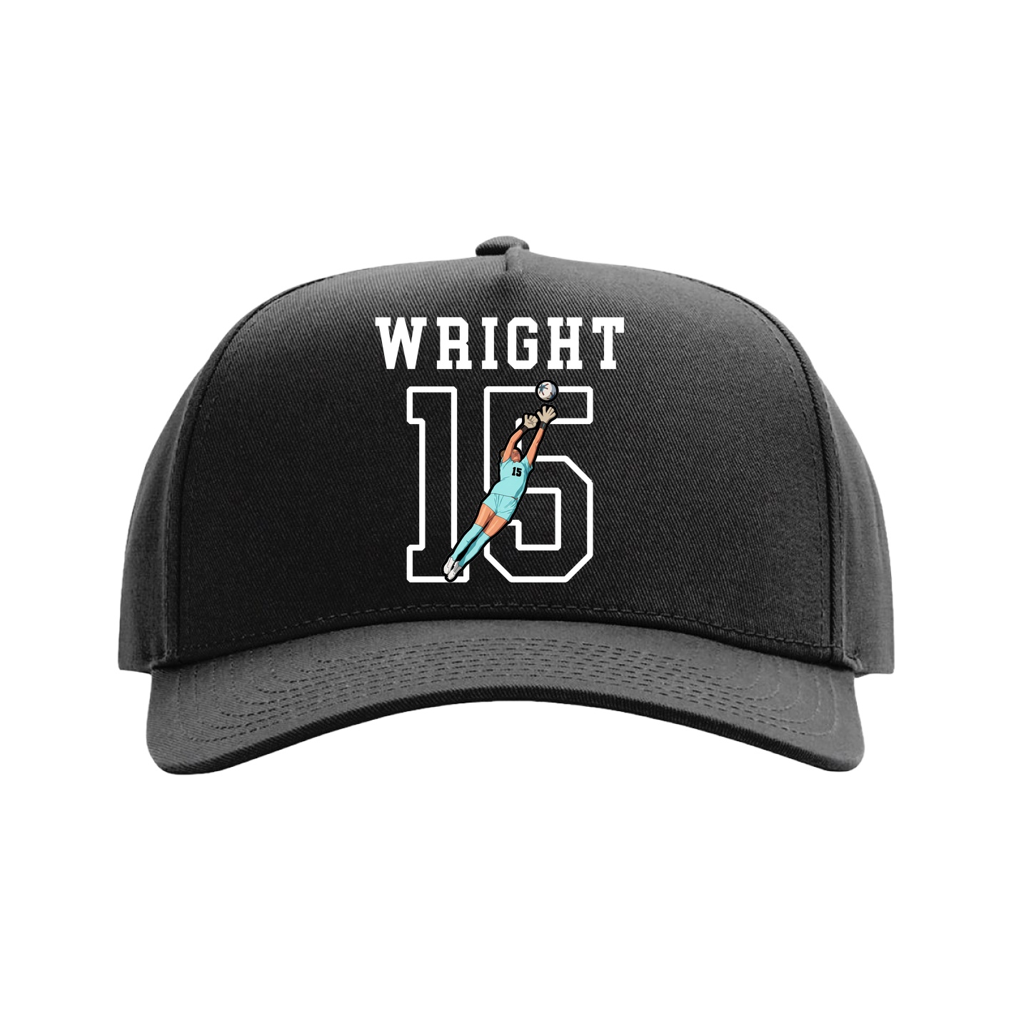 Full Fabric Five-Panel Champ Cap — Shirsey in Black