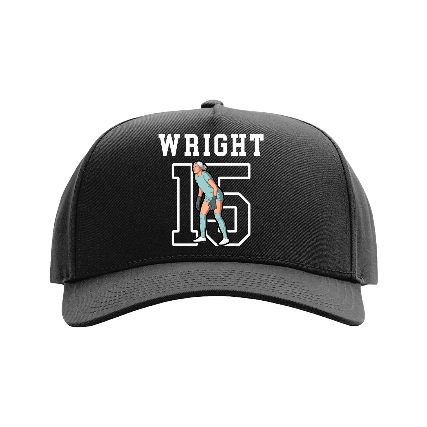 Full Fabric Five-Panel Champ Cap — Shirsey in Black