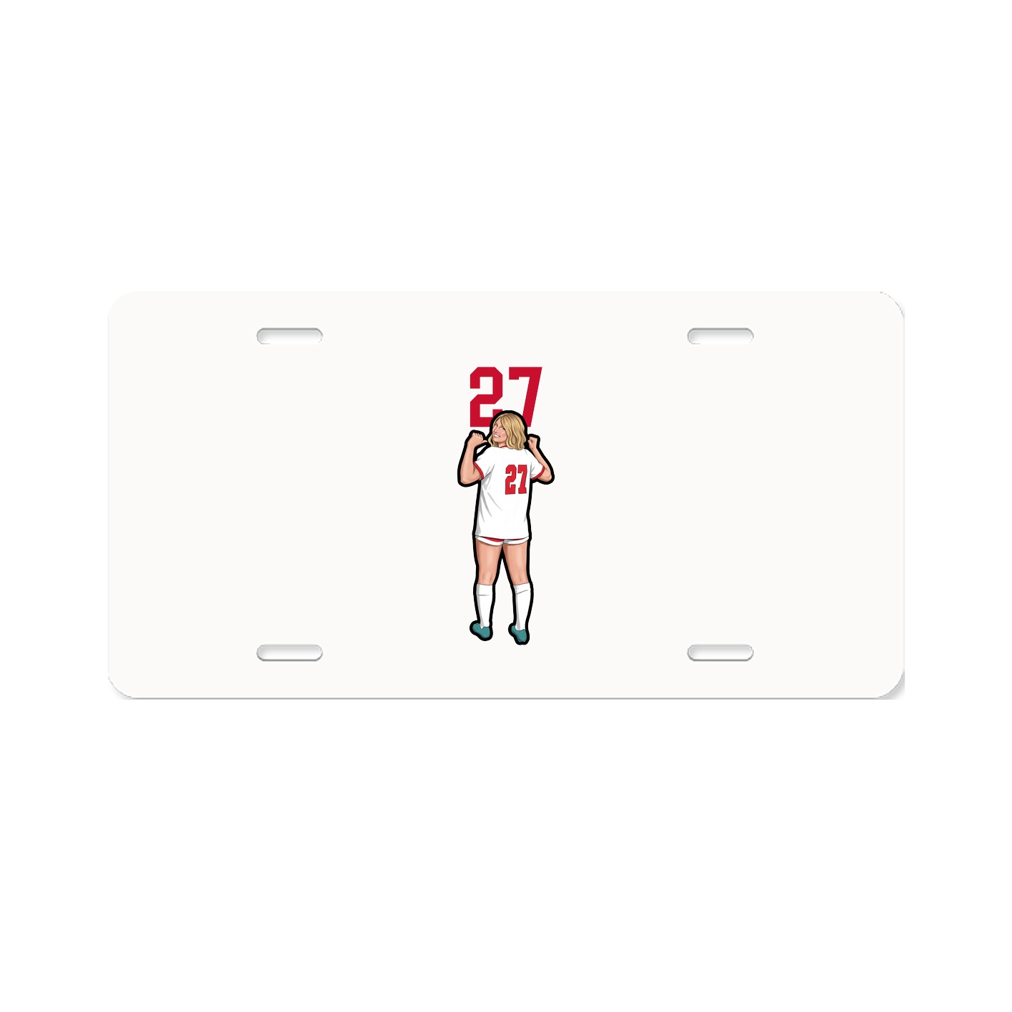 License Plate — Number Top in Classic