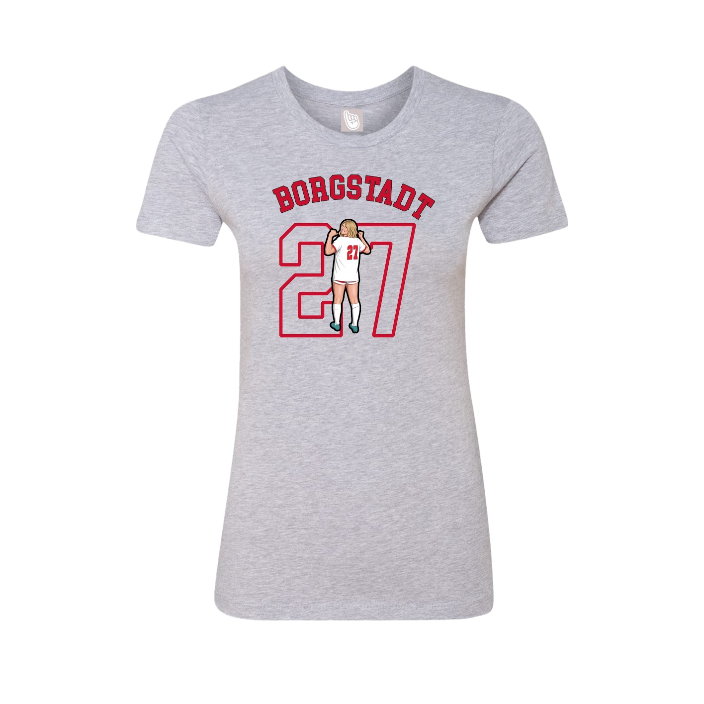 Fitted Women's Tee — Shirsey Arch in Grey