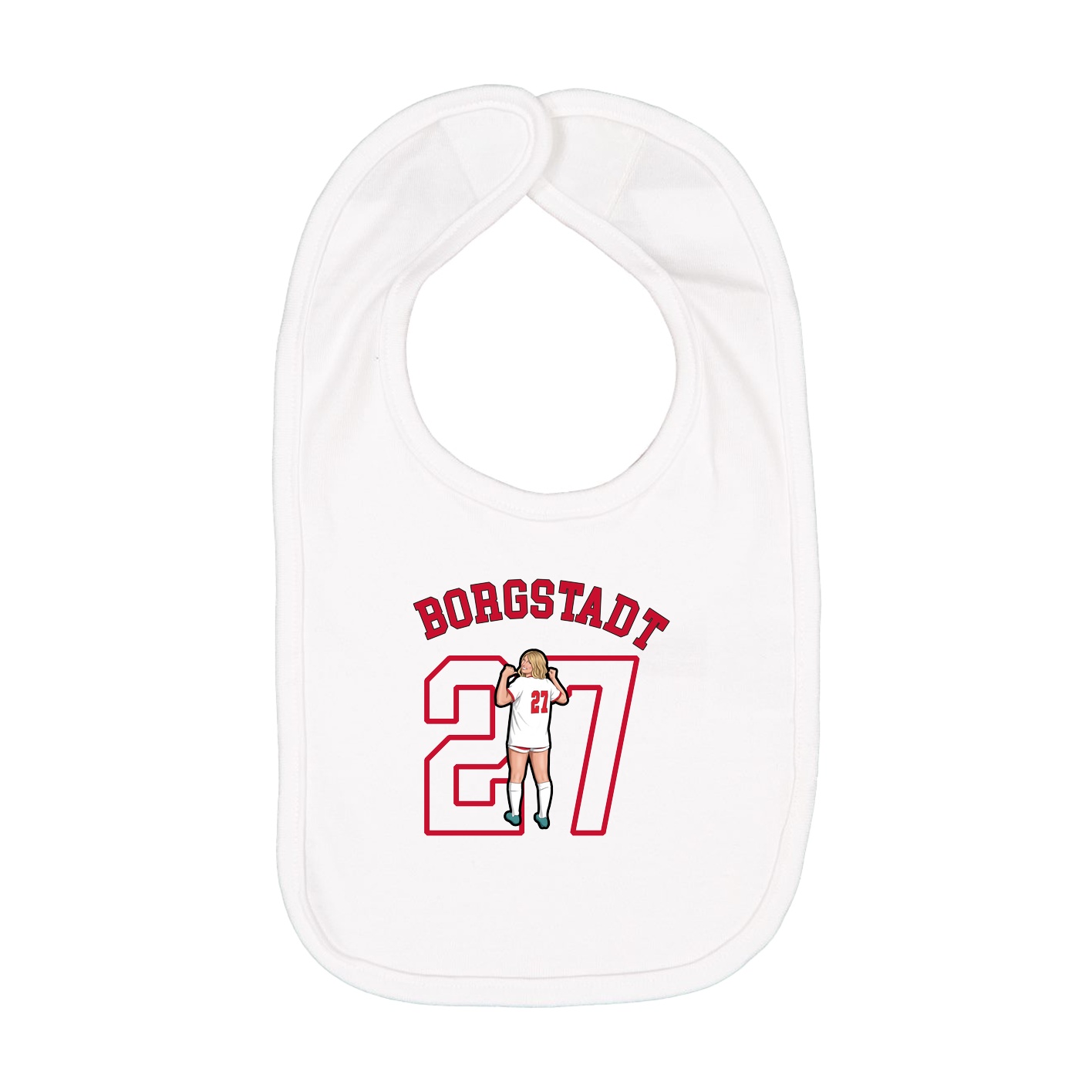 Infant Bib — Shirsey Arch in White