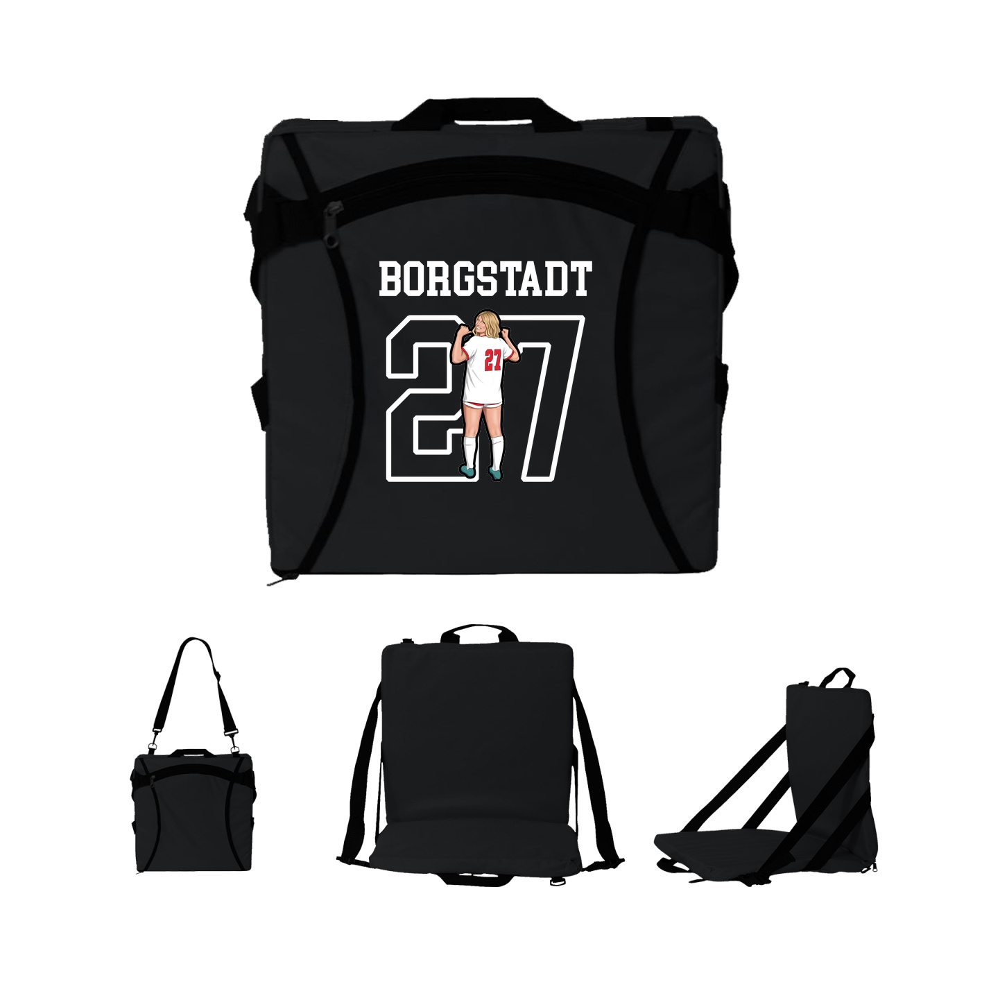 Folding Stadium Seat — Shirsey in Black