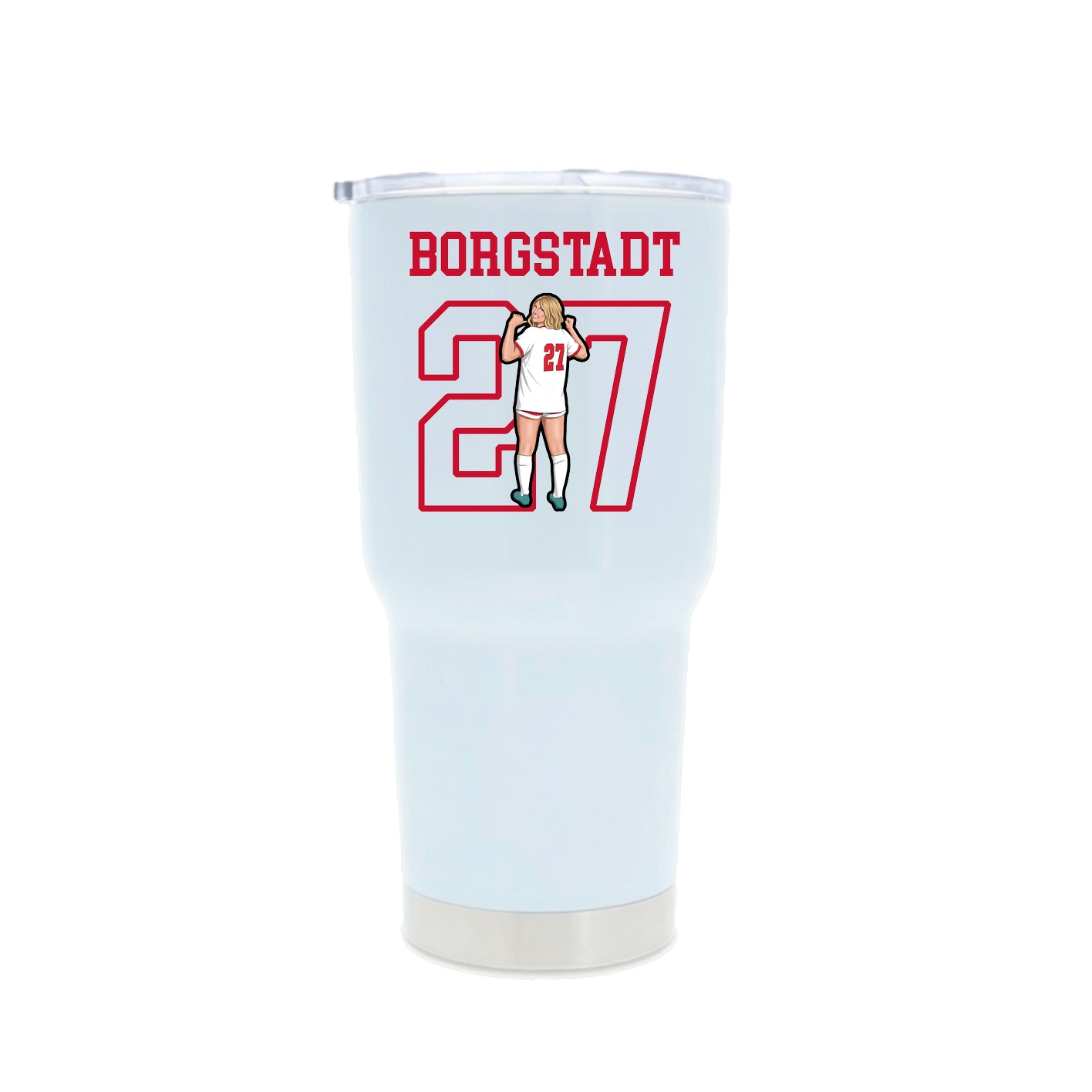 30oz Stainless Steel Tumbler — Shirsey in White