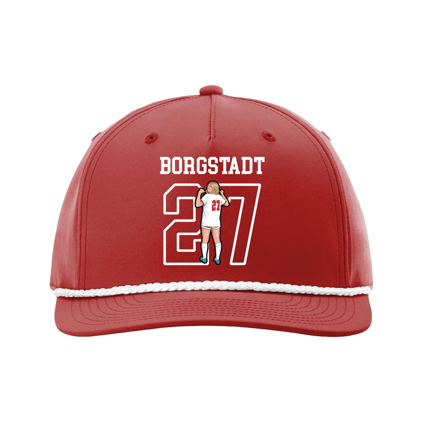 Five-Panel Classic Rope Cap — Shirsey in Red