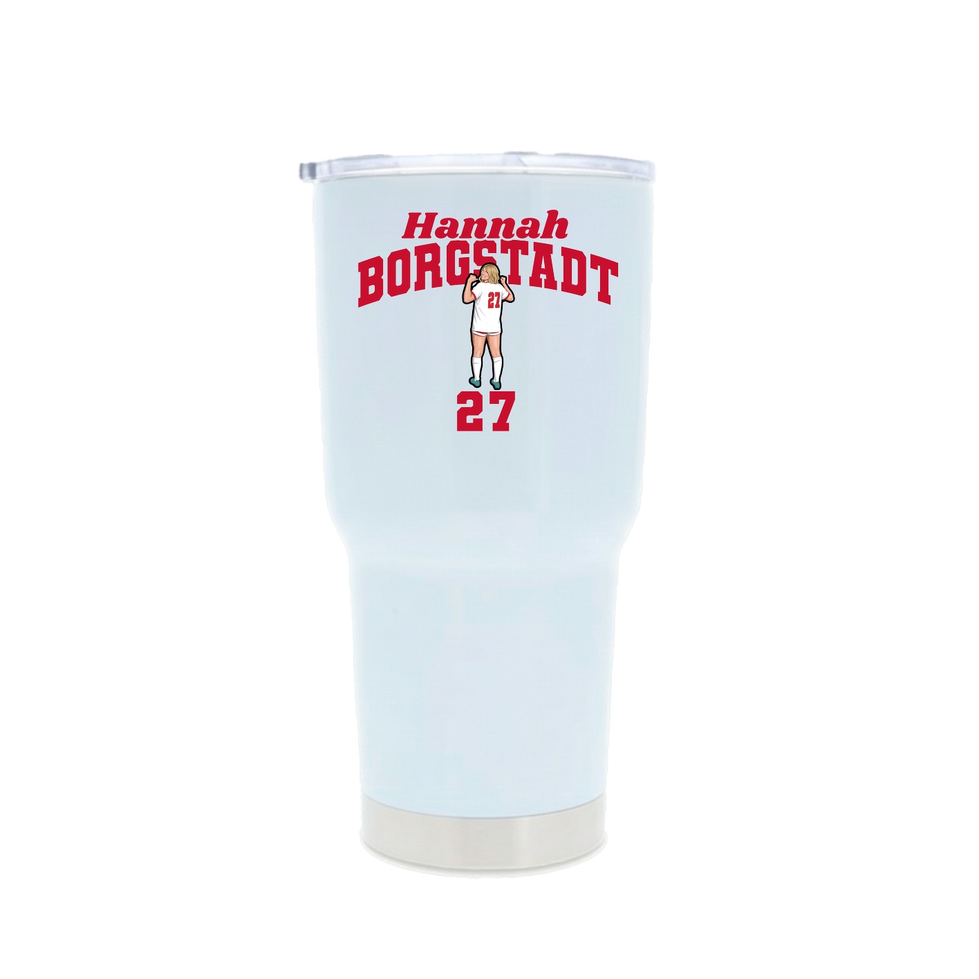 30oz Stainless Steel Tumbler — Signature Arch in White