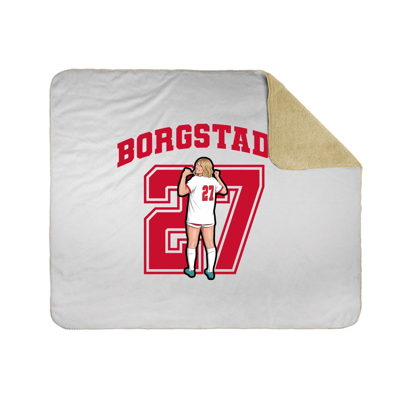 Throw Blanket — Number in White