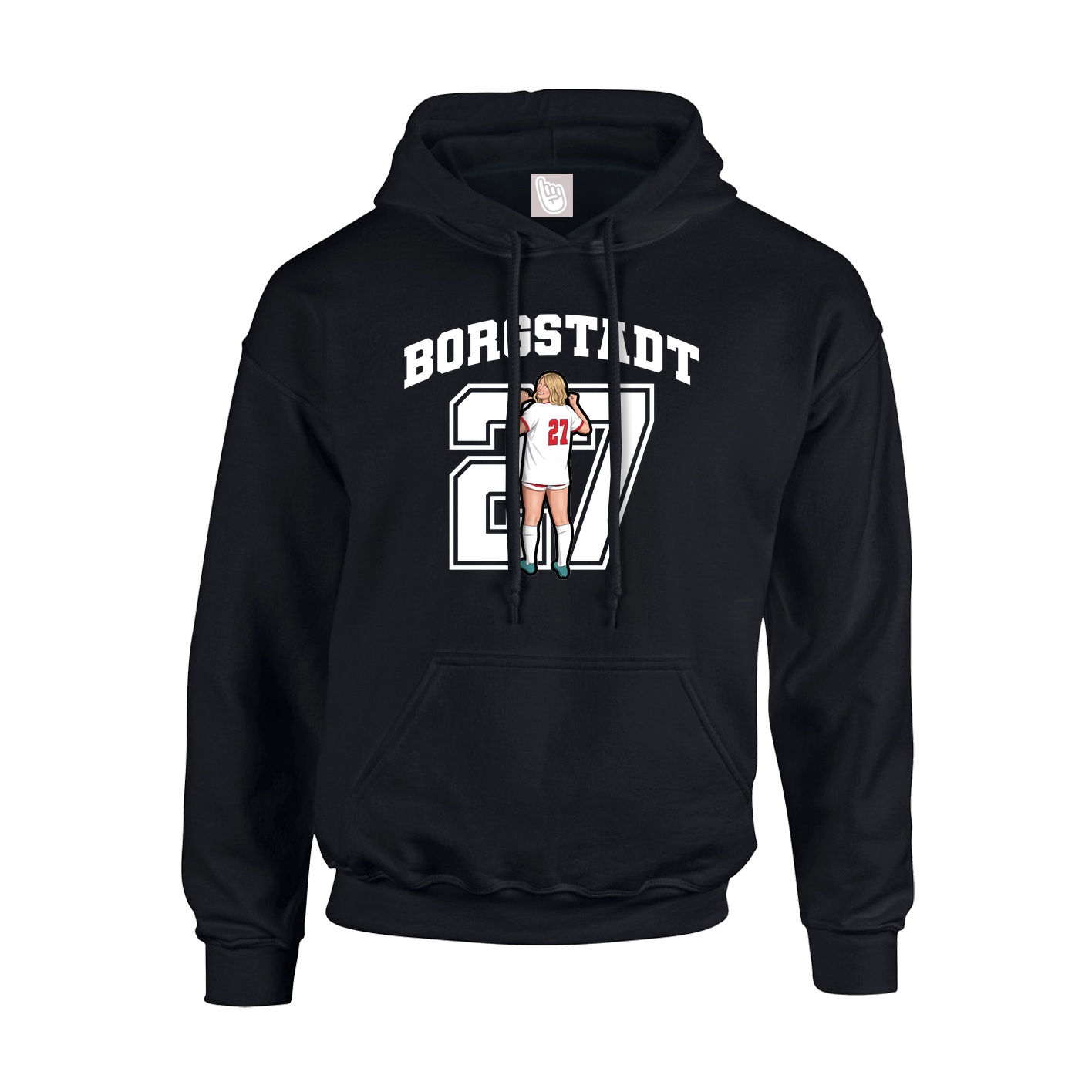 Hoodie — Number in Black