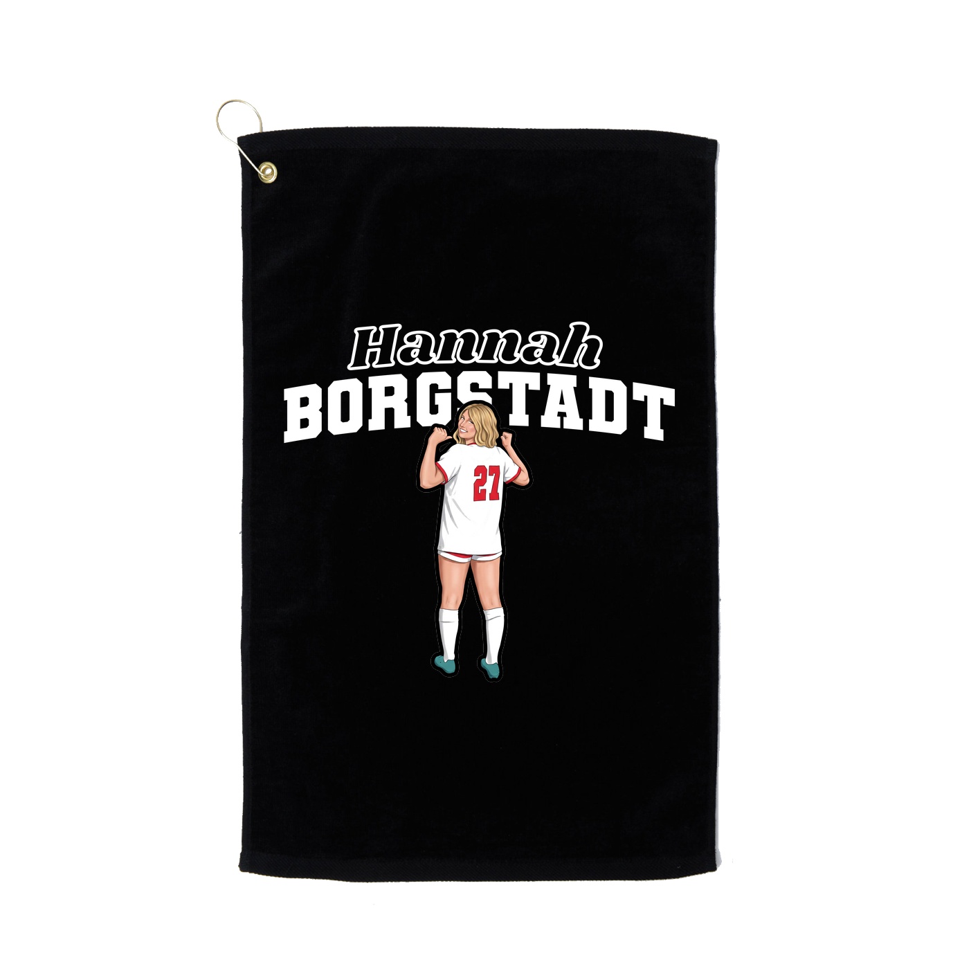Golf Towel — Name Arch in Black