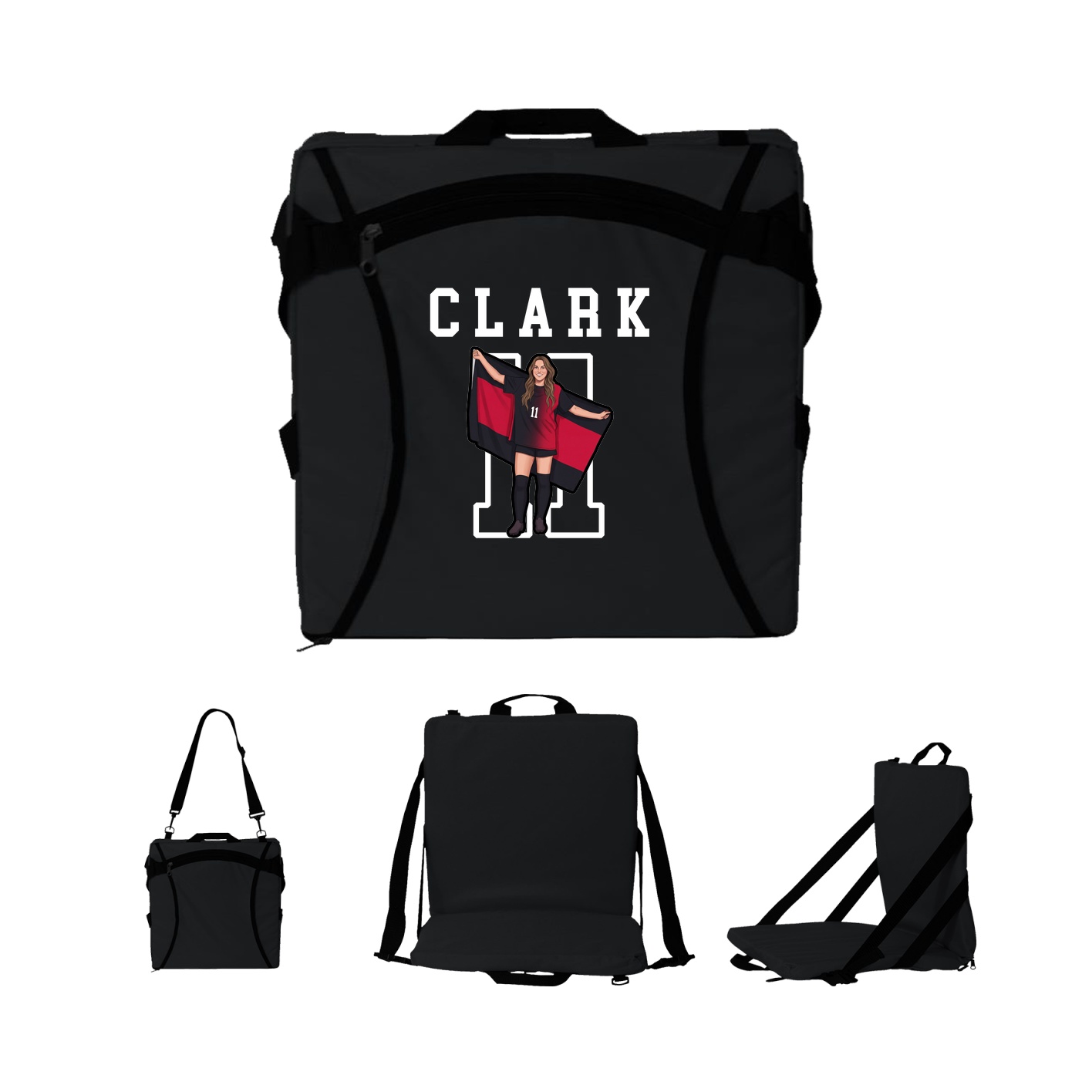 Folding Stadium Seat — Shirsey in Black