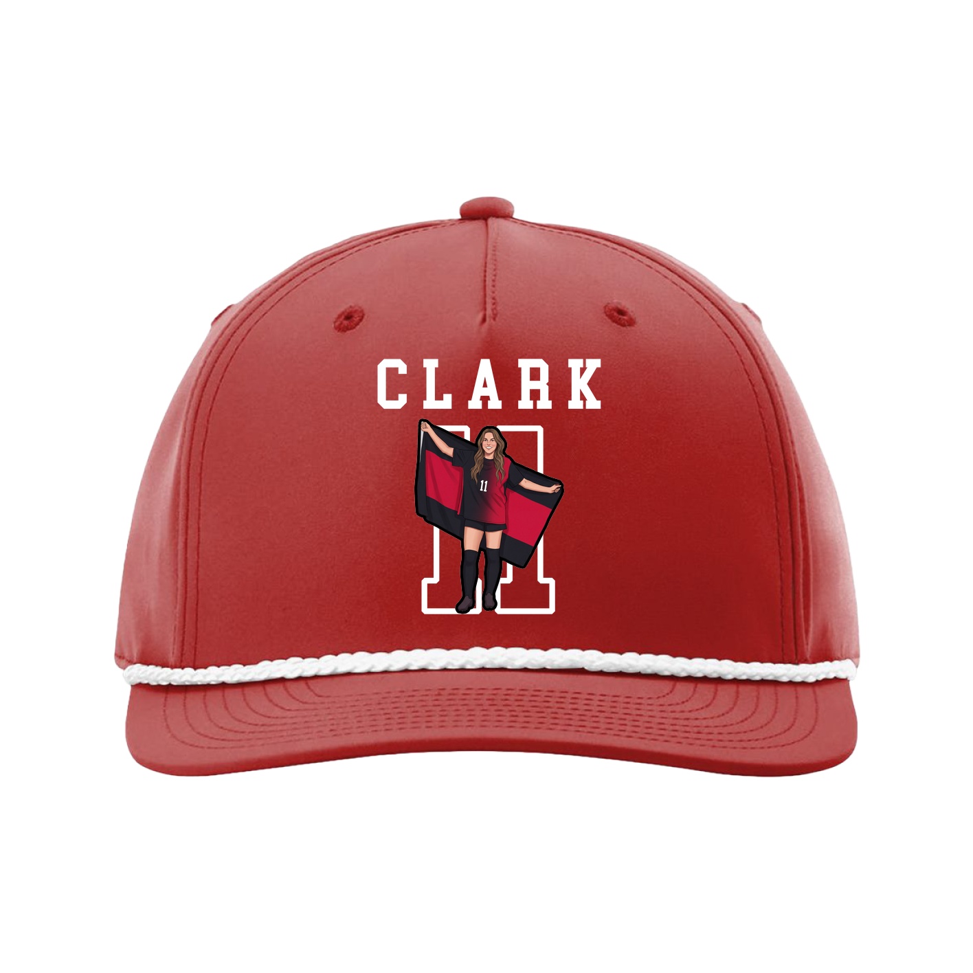 Five-Panel Classic Rope Cap — Shirsey in Red