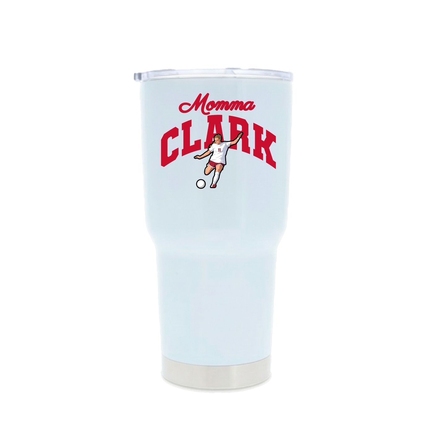 30oz Stainless Steel Tumbler — Mothers Day Arch in White