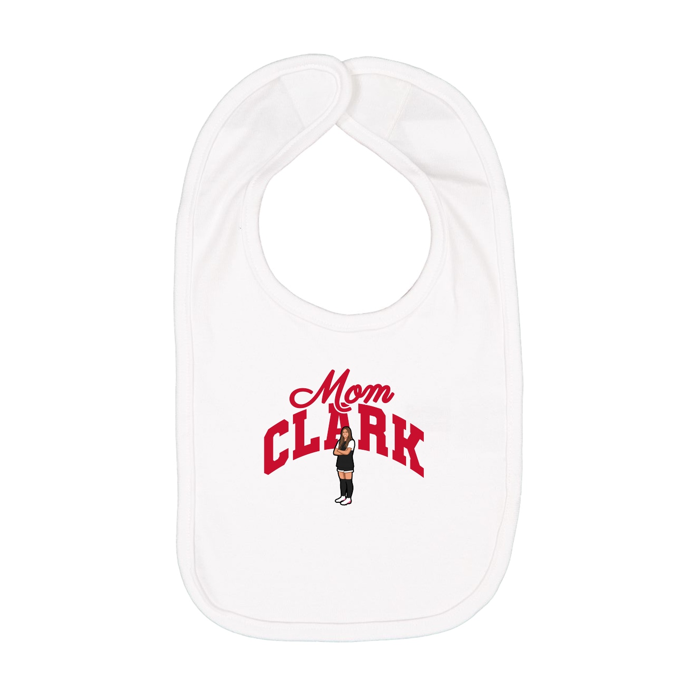 Infant Bib — Mothers Day Arch in White