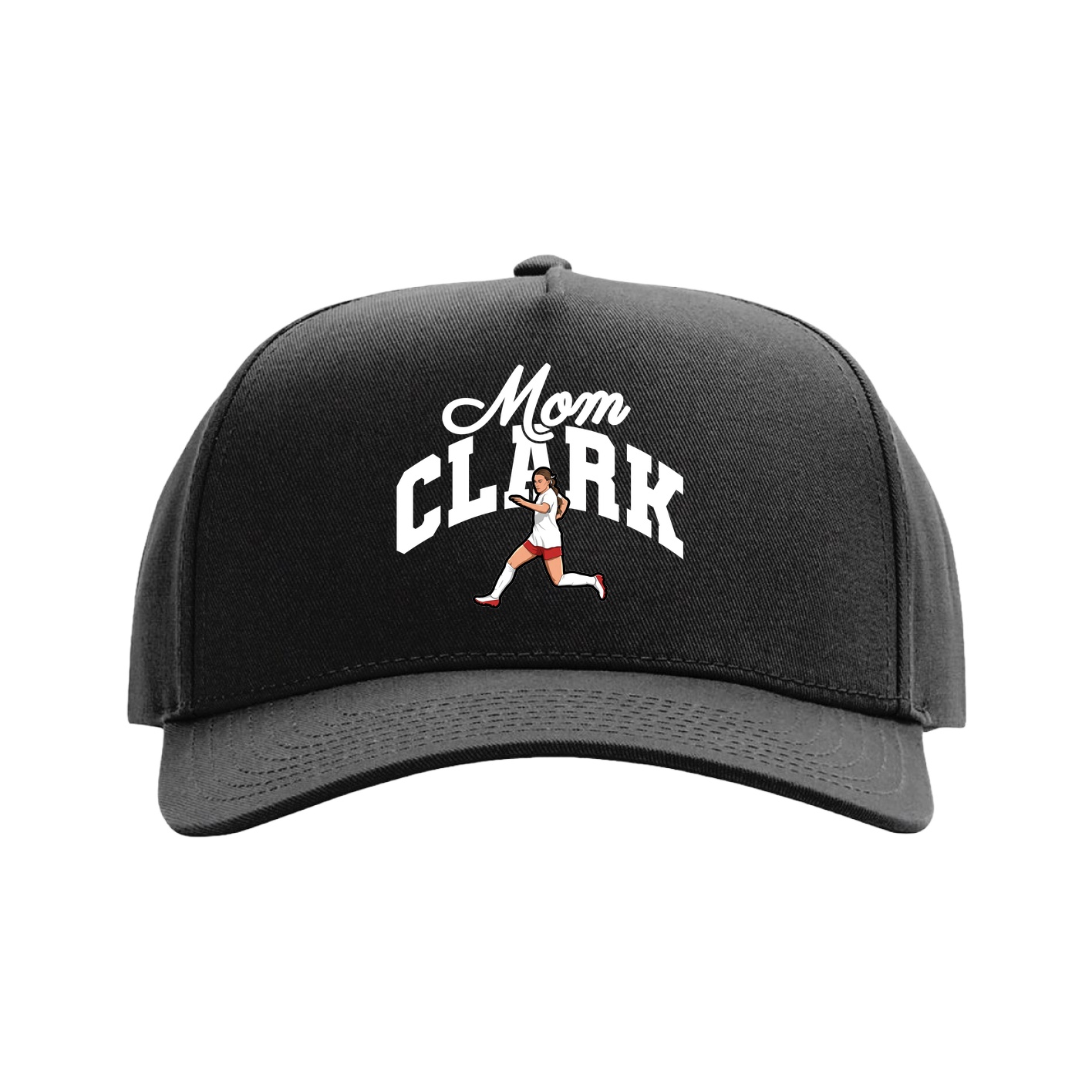 Full Fabric Five-Panel Champ Cap — Mothers Day Arch in Black