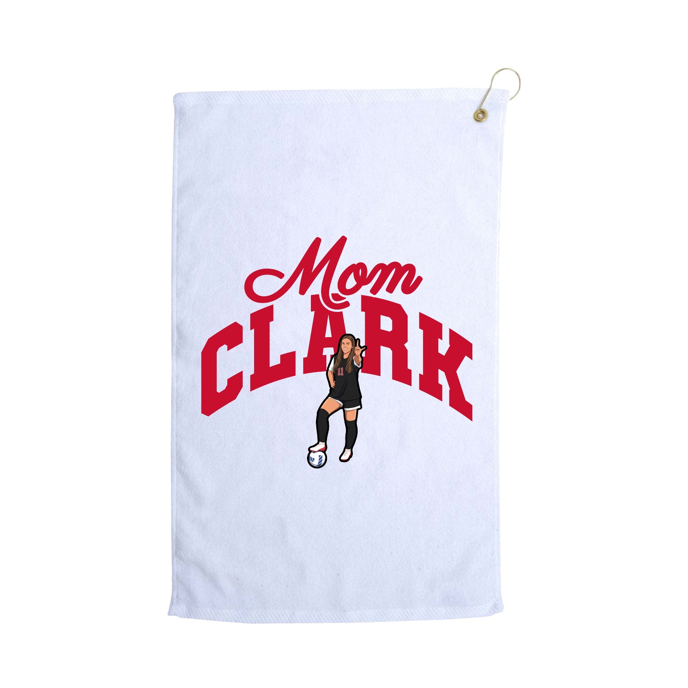 Golf Towel — Mothers Day Arch in White
