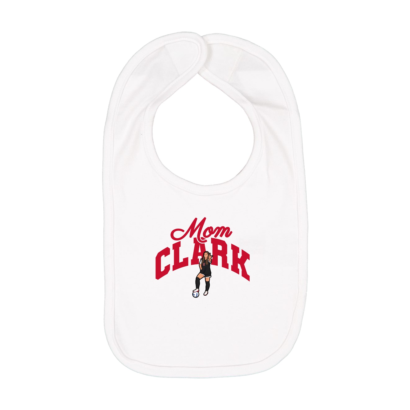 Infant Bib — Mothers Day Arch in White