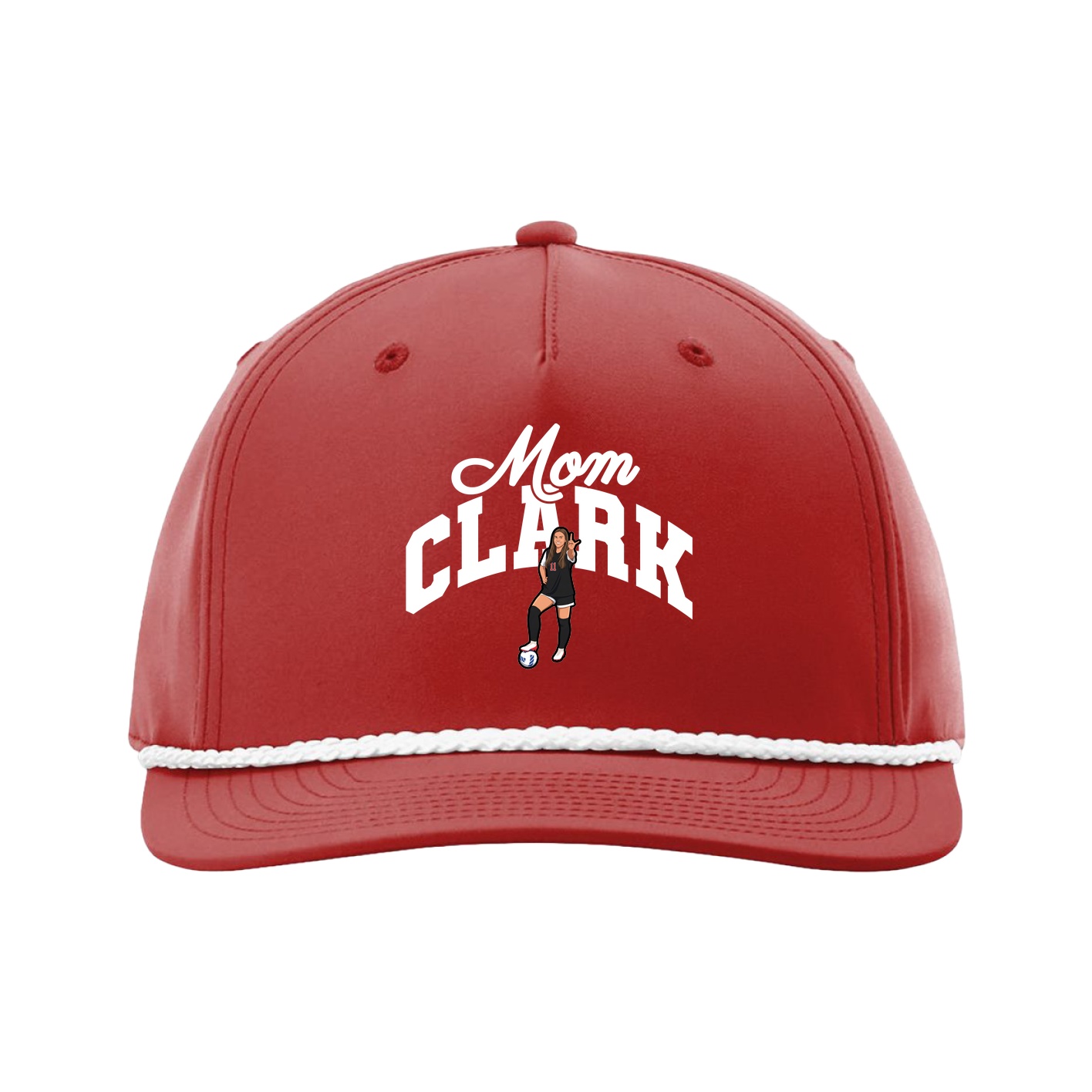Five-Panel Classic Rope Cap — Mothers Day Arch in Red