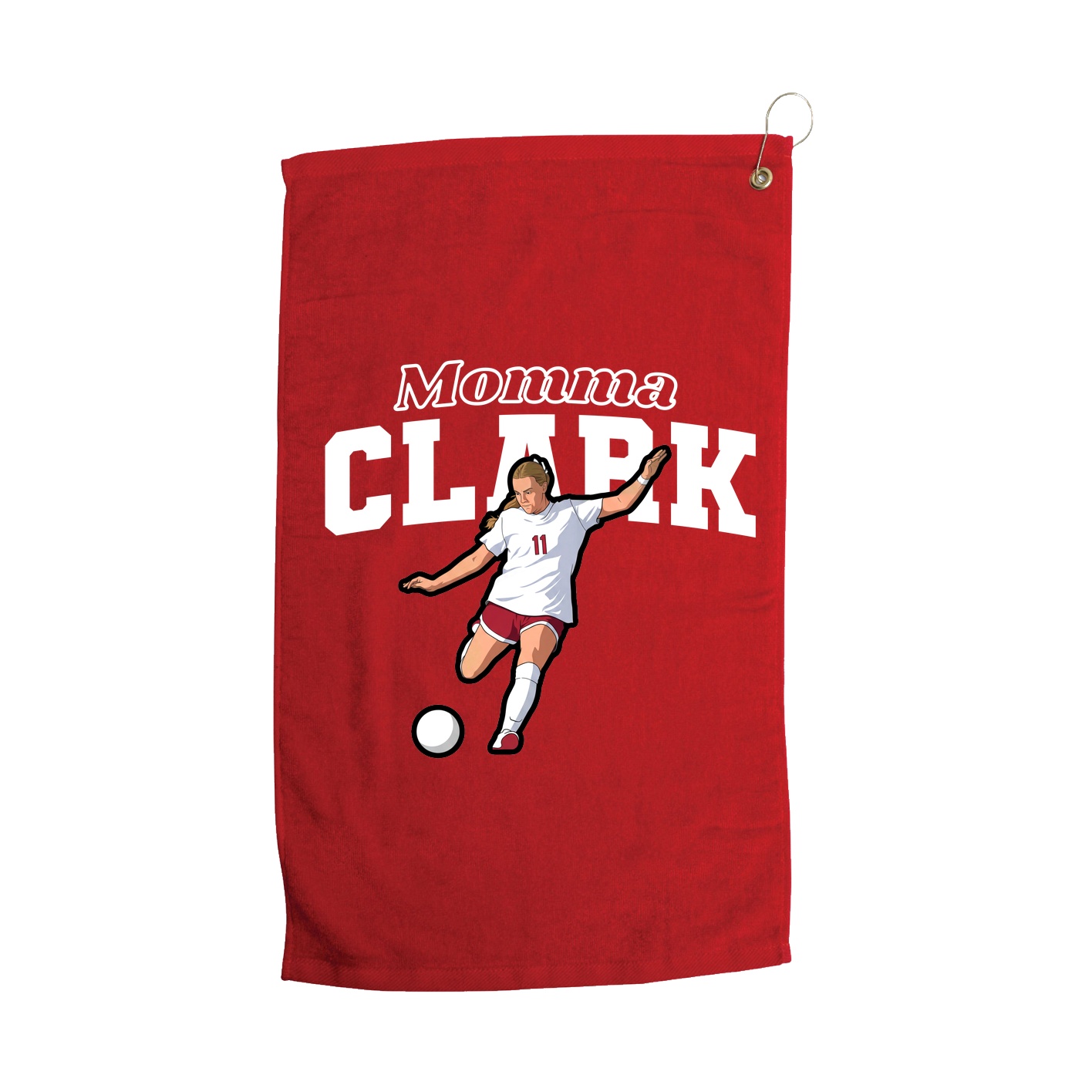 Golf Towel — Mothers Day Block in Red