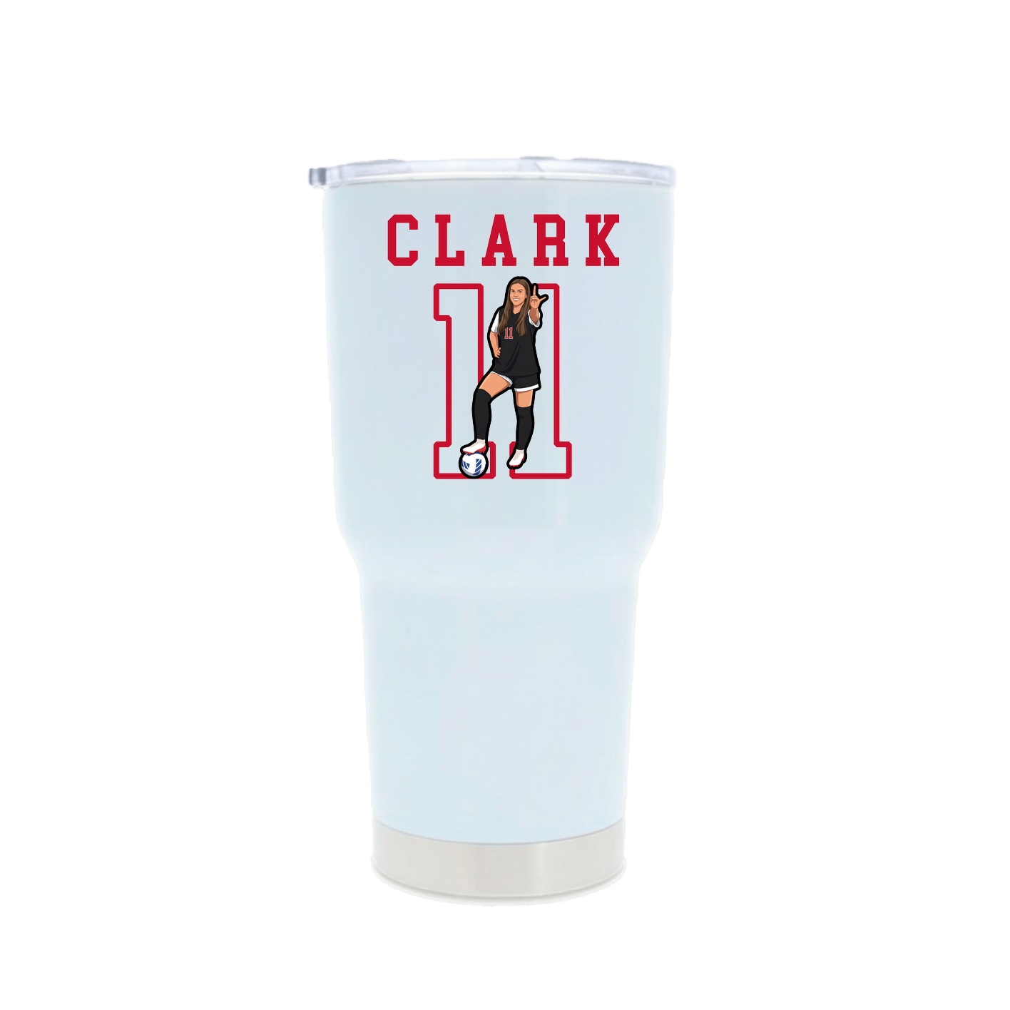 30oz Stainless Steel Tumbler — Shirsey in White