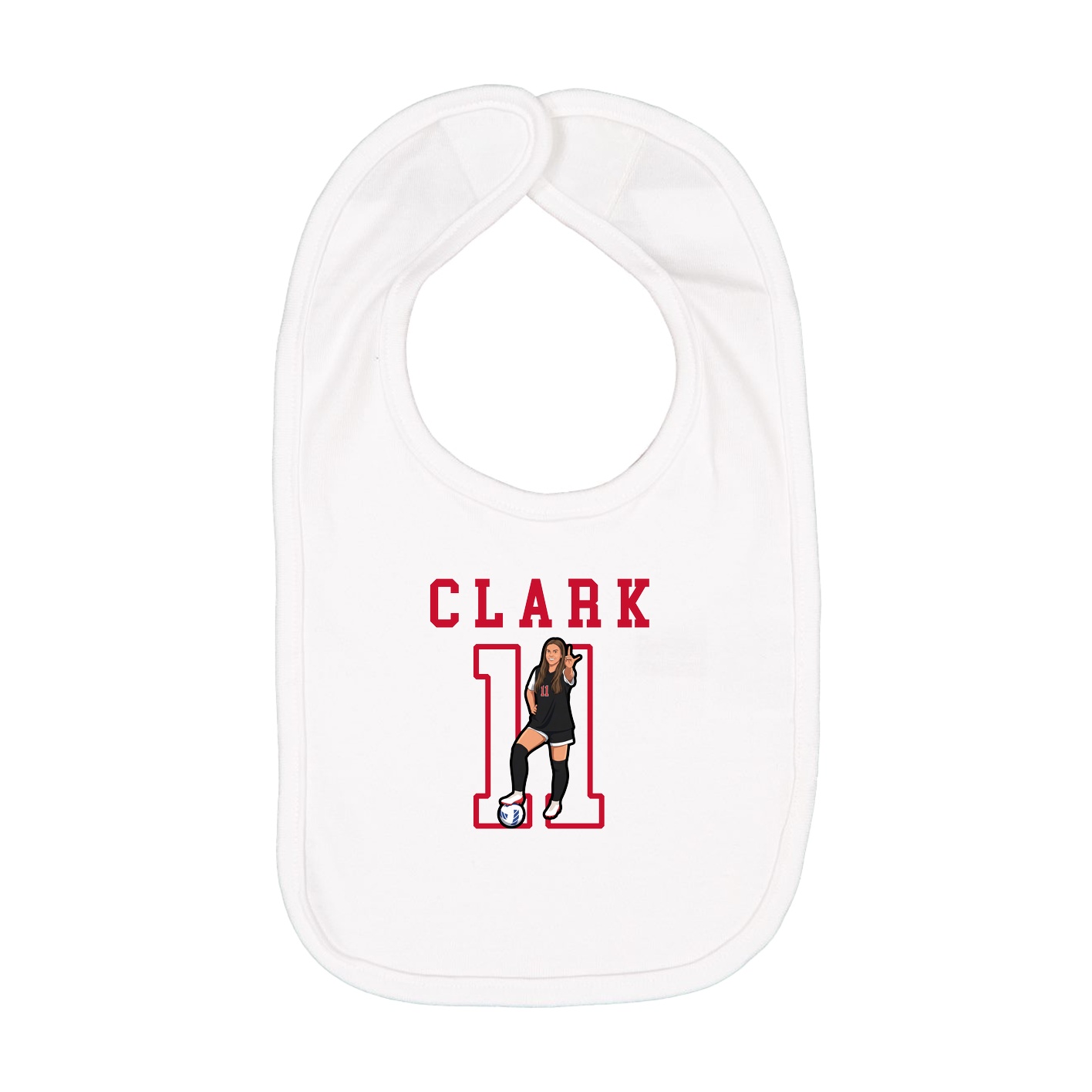 Infant Bib — Shirsey in White