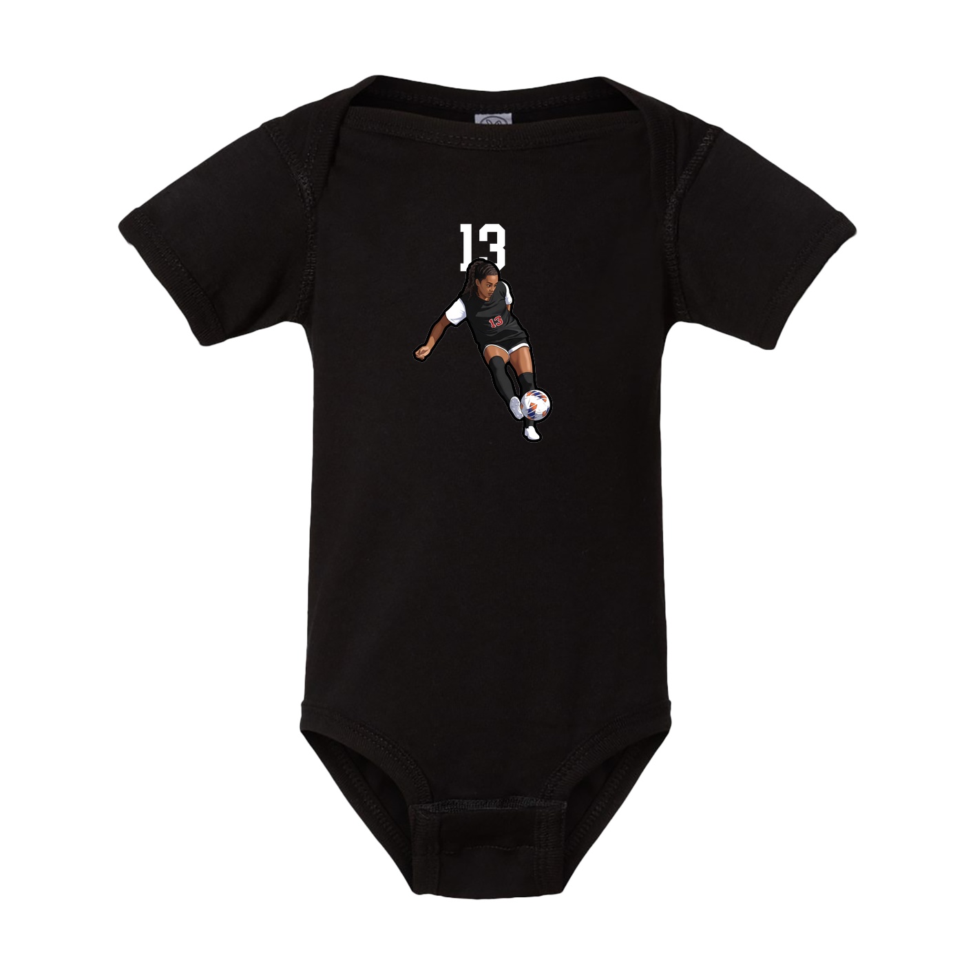 Baby Onesie — Number Top in Black