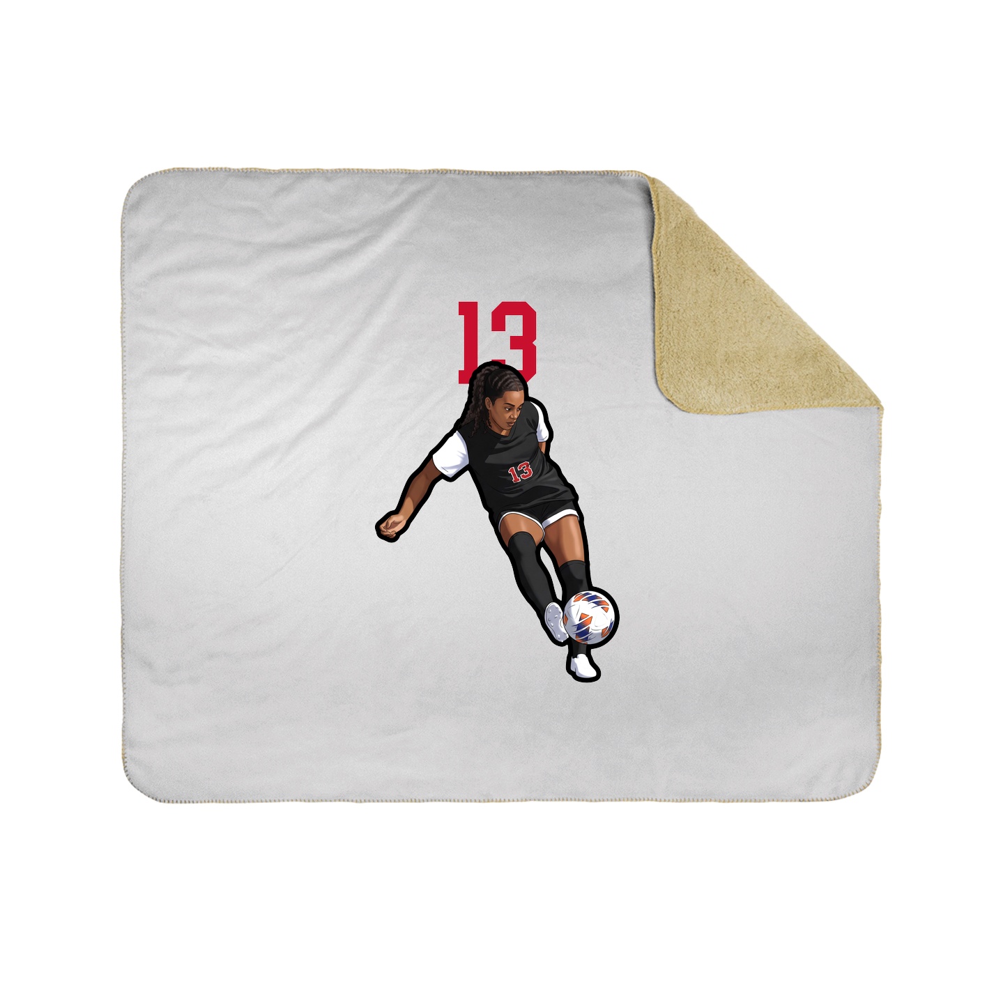 Throw Blanket — Number Top in White