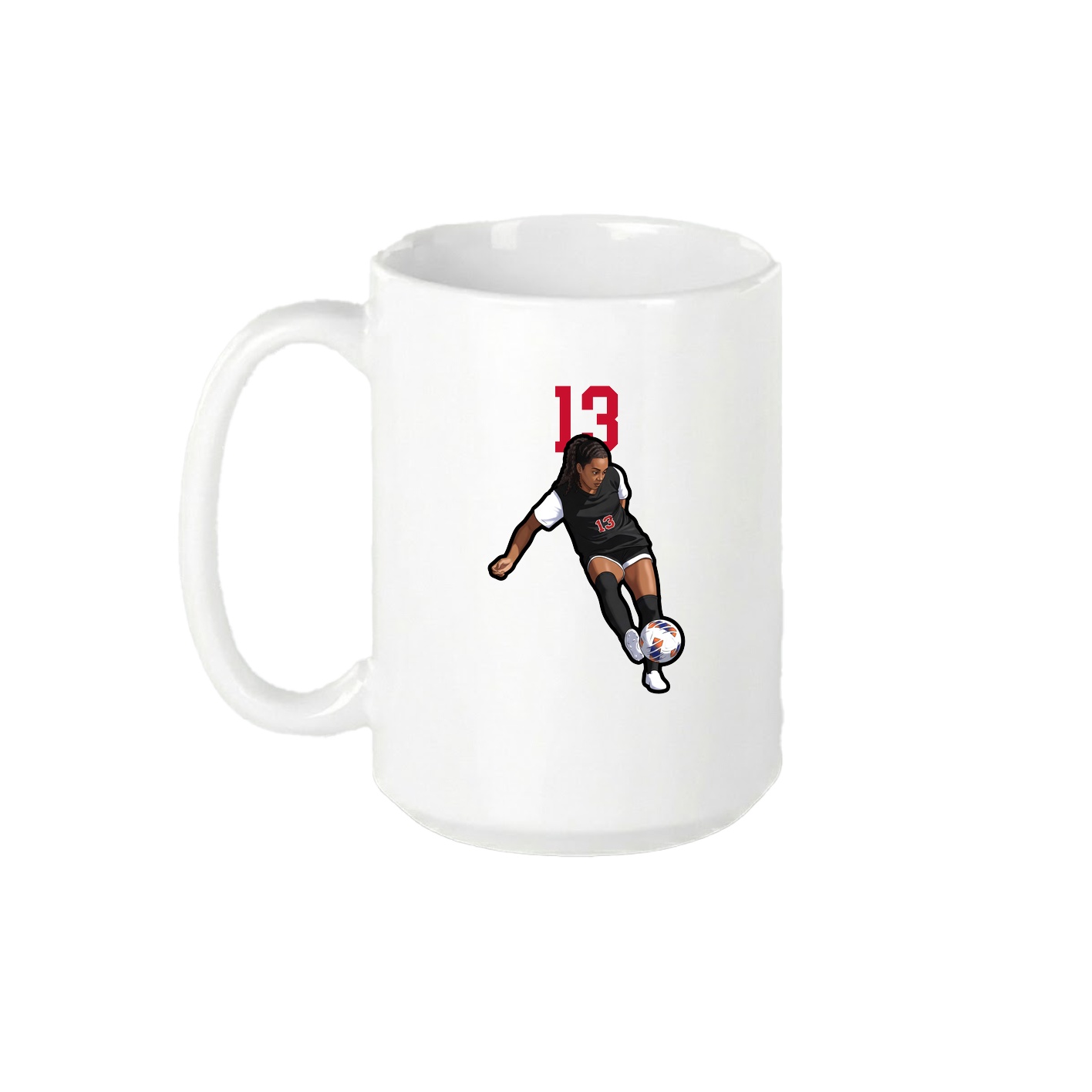 15oz Coffee Mug — Number Top in White