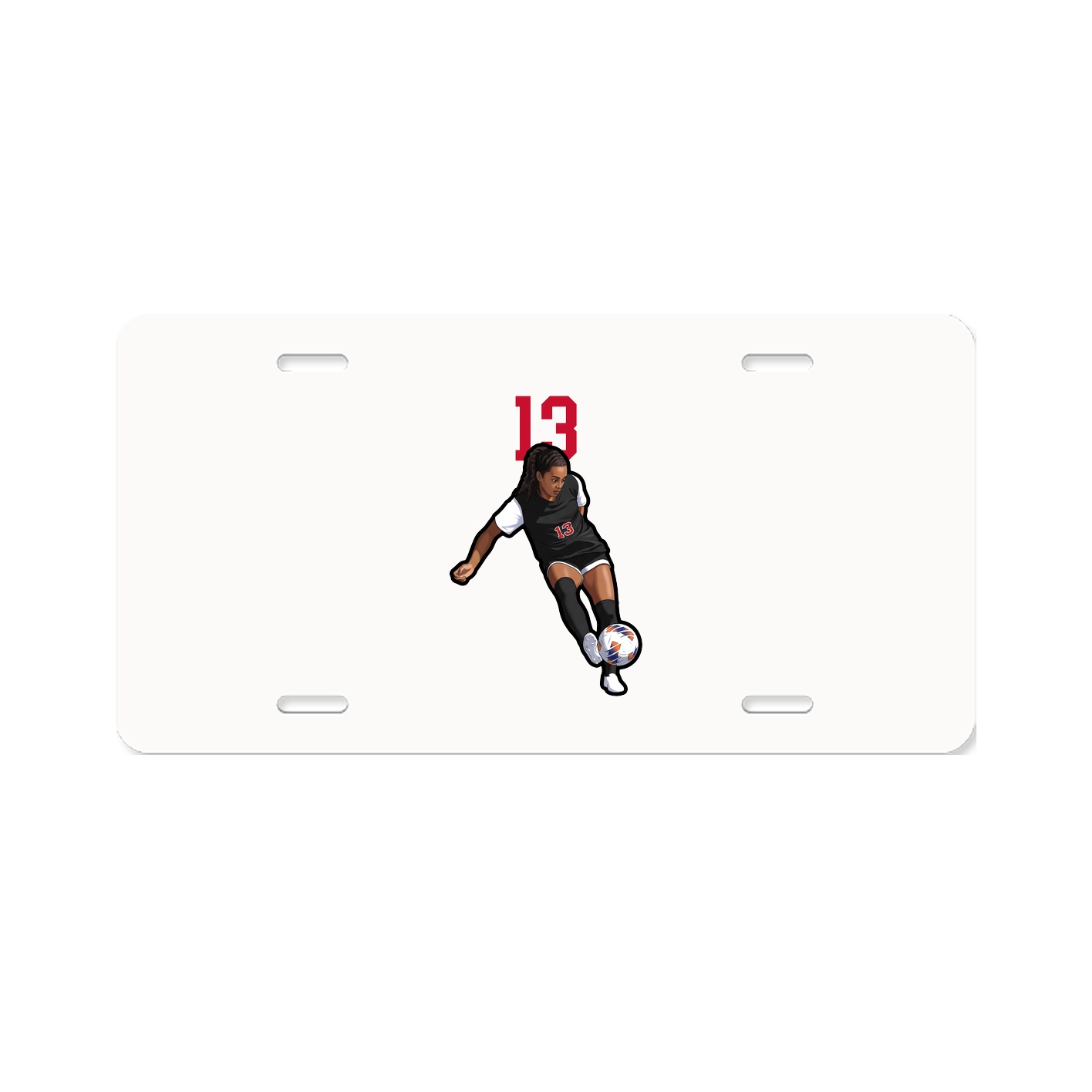 License Plate — Number Top in Classic