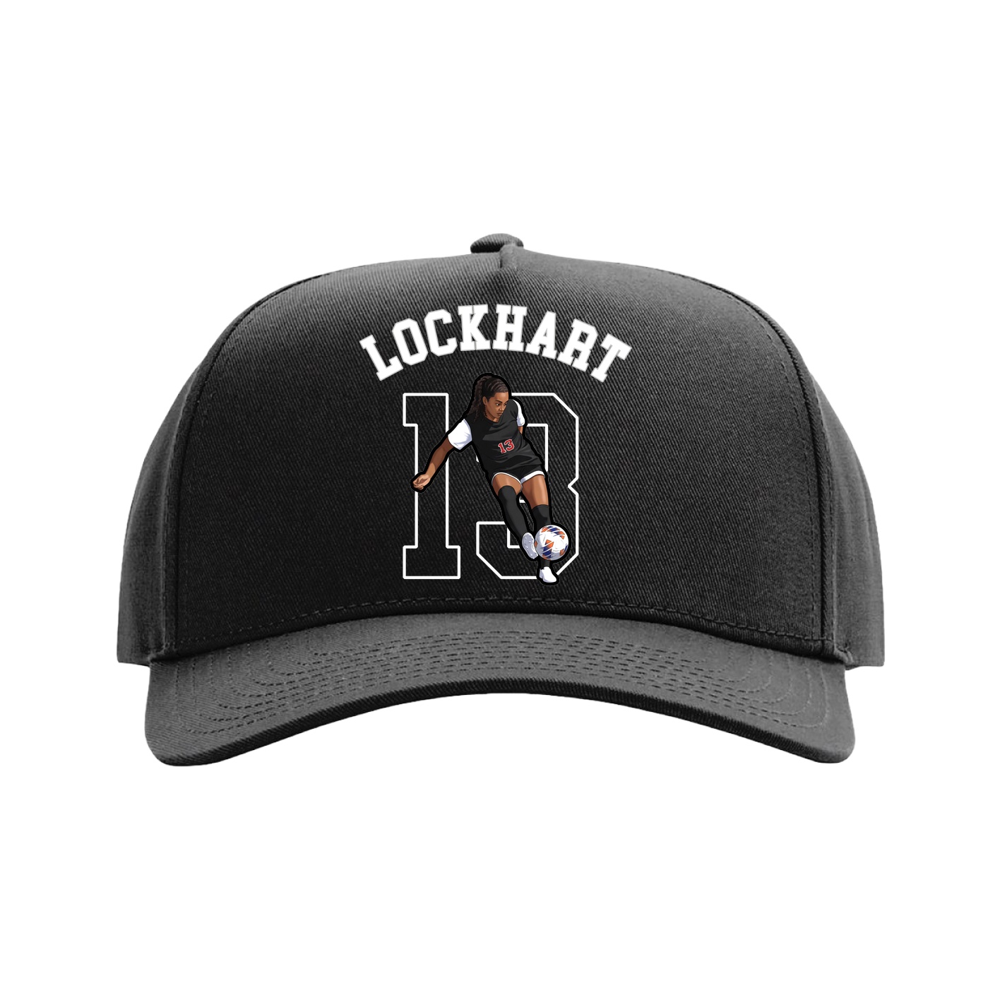 Full Fabric Five-Panel Champ Cap — Shirsey Arch in Black